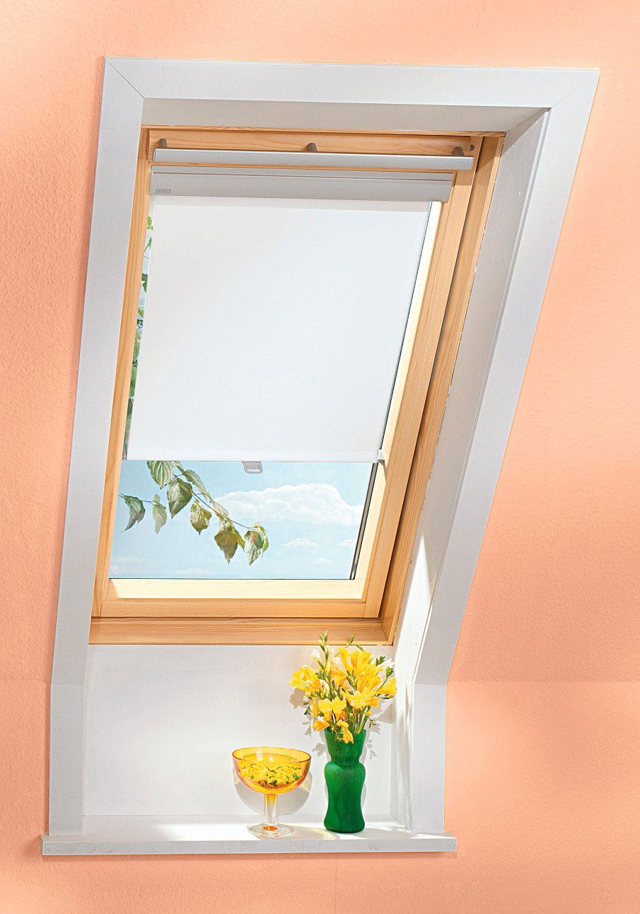 Dachfensterrollo mit Haltekrallen RHL 200 1028, VELUX, Lichtschutz, ohne Bohren, freihängend, VELUX »Pick & Click!«, Lichtregulierung und Privatsphäre