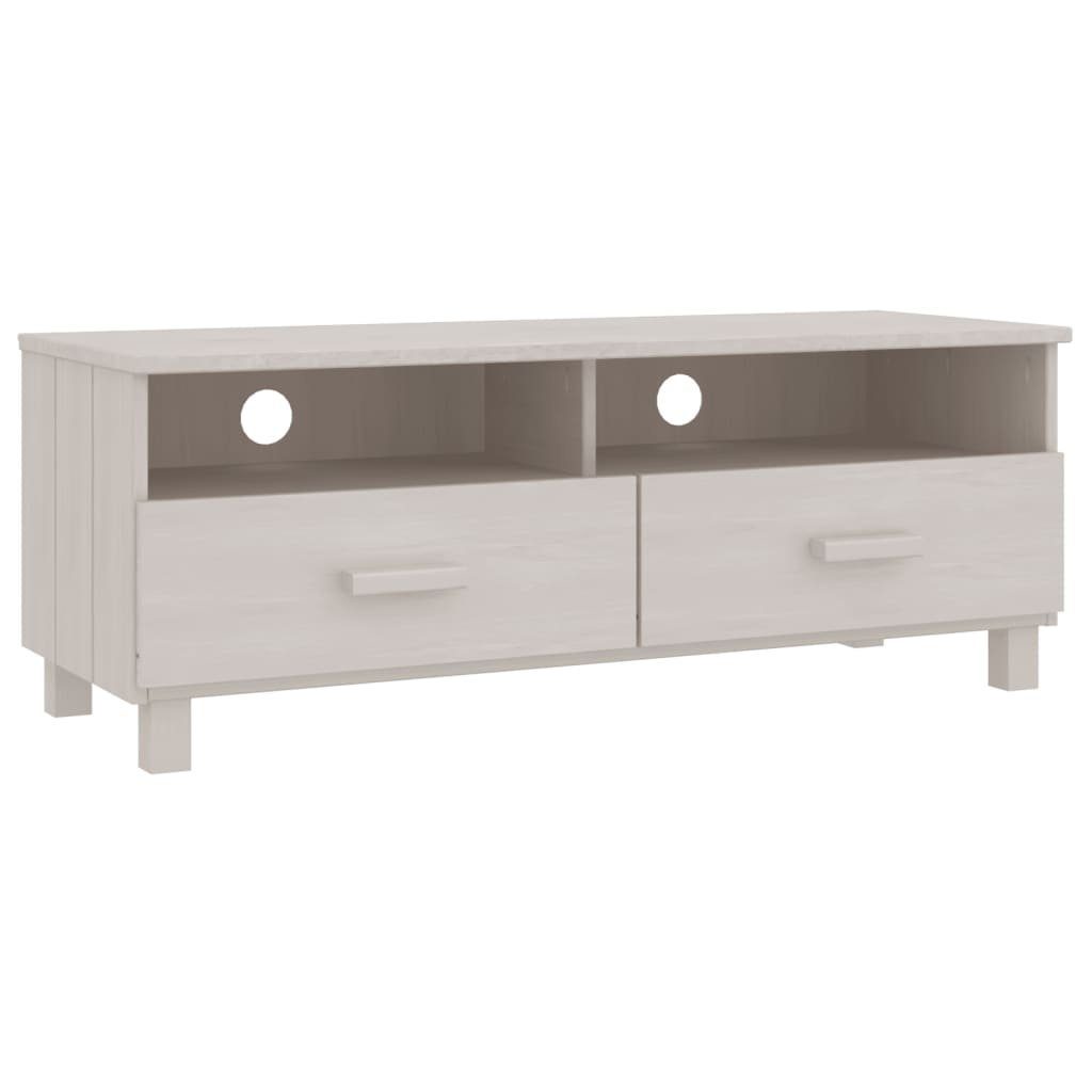 vidaXL TV-Schrank TV-Schrank HAMAR Weiß 106x40x40 cm Massivholz Kiefer (1-St)