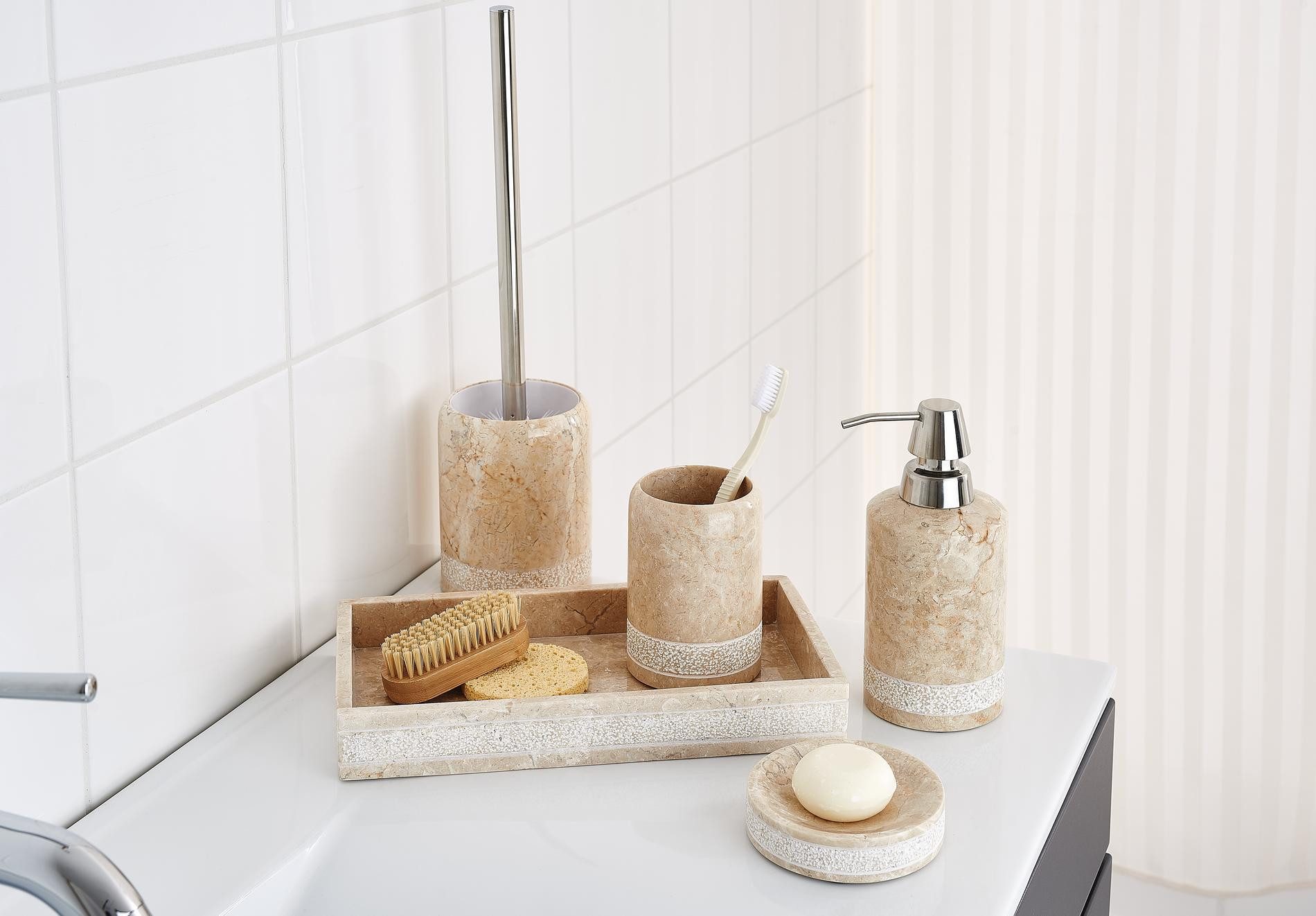 Ridder Badaccessoire-Set Aufbewahrungsbecher Posh beige günstig online kaufen