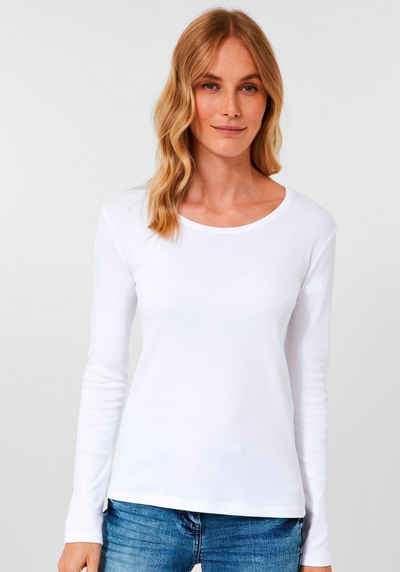 Cecil Langarmshirt »Style Pia« in zeitlosem Basic Style