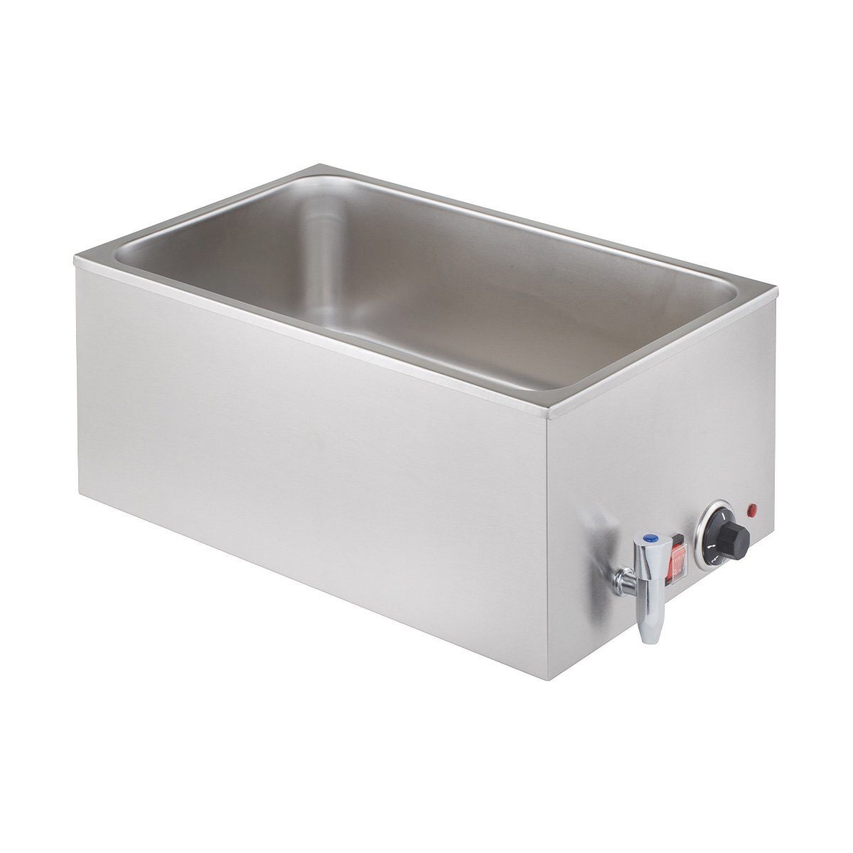 Speisenwärmer Bain Marie GN 1/1 Speisenwärmer Warmhaltebecken mit Ablasshahn