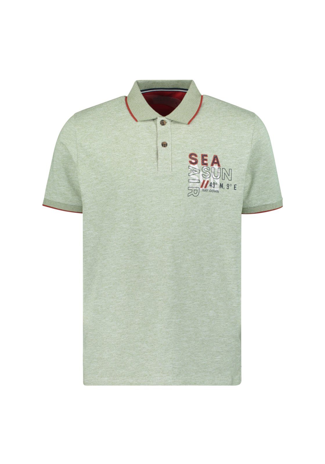 RAY Poloshirt TLB40.304.0924 Brust-Print