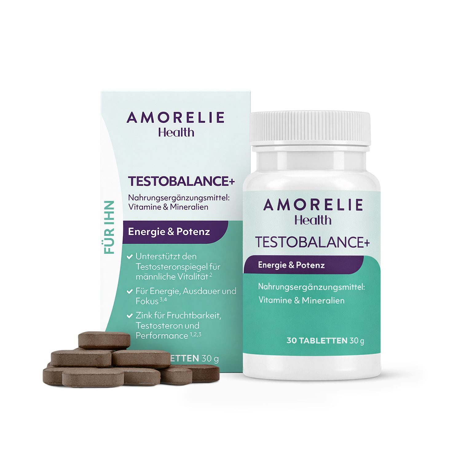 AMORELIE Amorelie Health - TestoBalance+ für Ihn - 30 Tabletten Tabletten, 1 er 30 St., 30 g