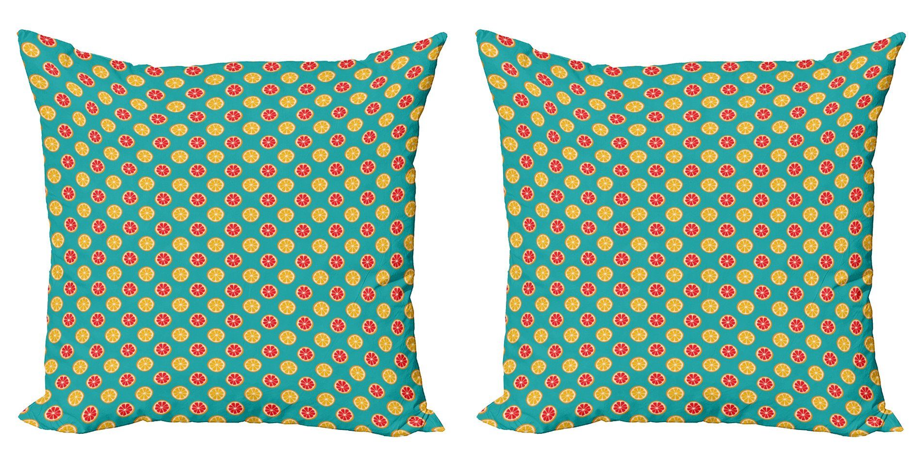 Kissenbezüge Modern Accent Doppelseitiger Stück), Abakuhaus Pop Vivid Scheibe (2 Zitronen Digitaldruck, Citrus
