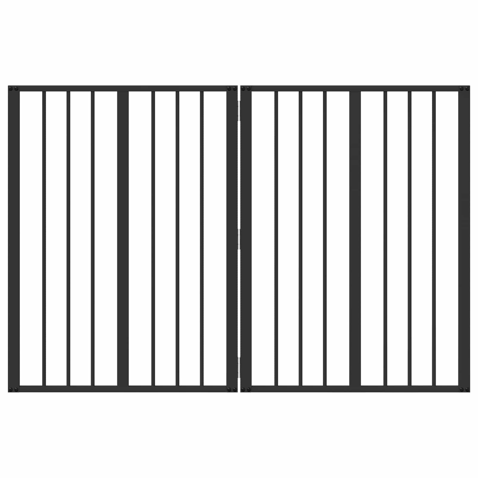 vidaXL Hundezwinger 60 x 80 cm Hunde Absperrgitter Faltbar 2er Set Schwarz 60x80 cm Verzin