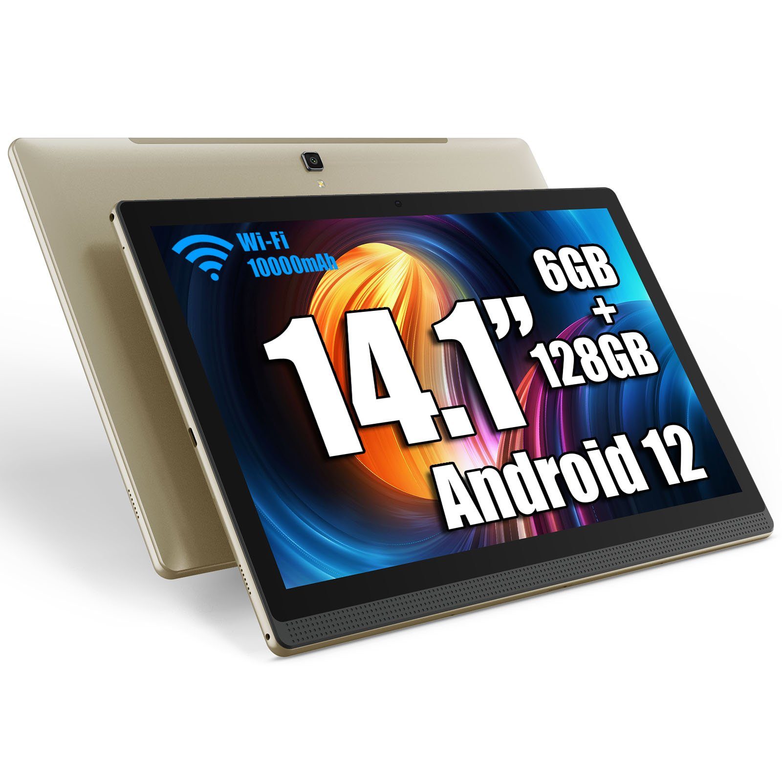 MESWAO 14.1-Zoll Tablet Android 12 mit 1920 * 1080 IPS HD Großes Display Tablet (14.1