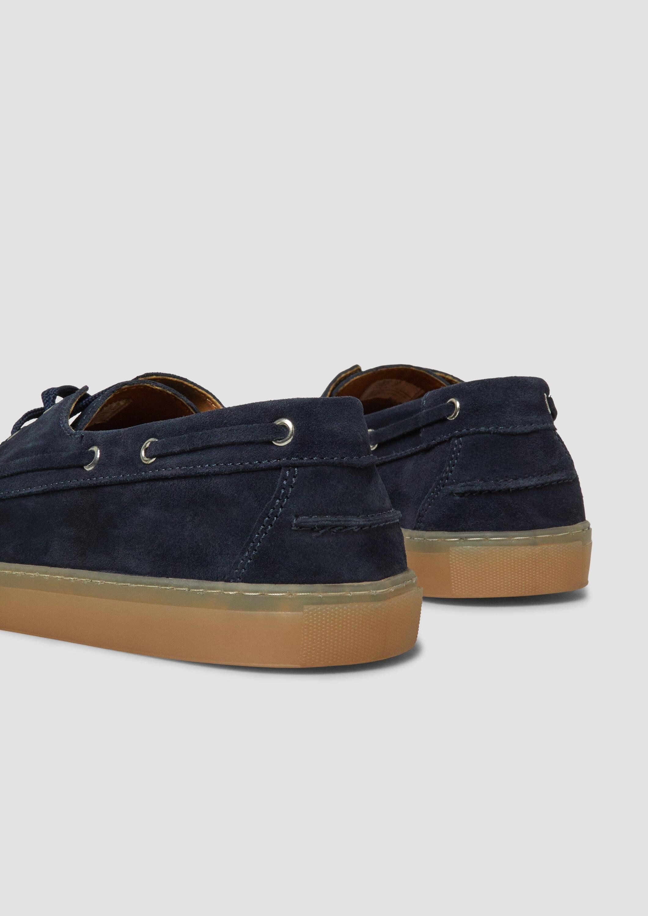 s.Oliver Slipper Schnürschuh Leder-Schnürschuh im Mokassin-Stil