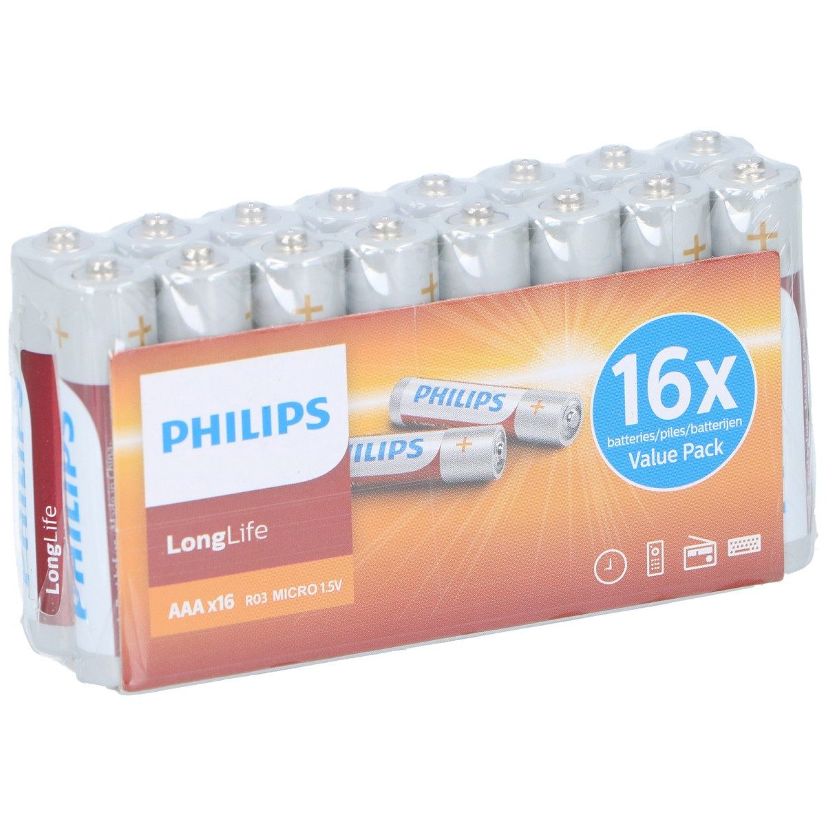 Philips Philips AAA-Batterien 16 Stück Batterie