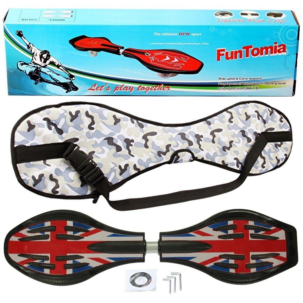 Waveboard Waveboard mit Mach1 ABEC-9 Kugellager, LED Rollen & Tragetasche