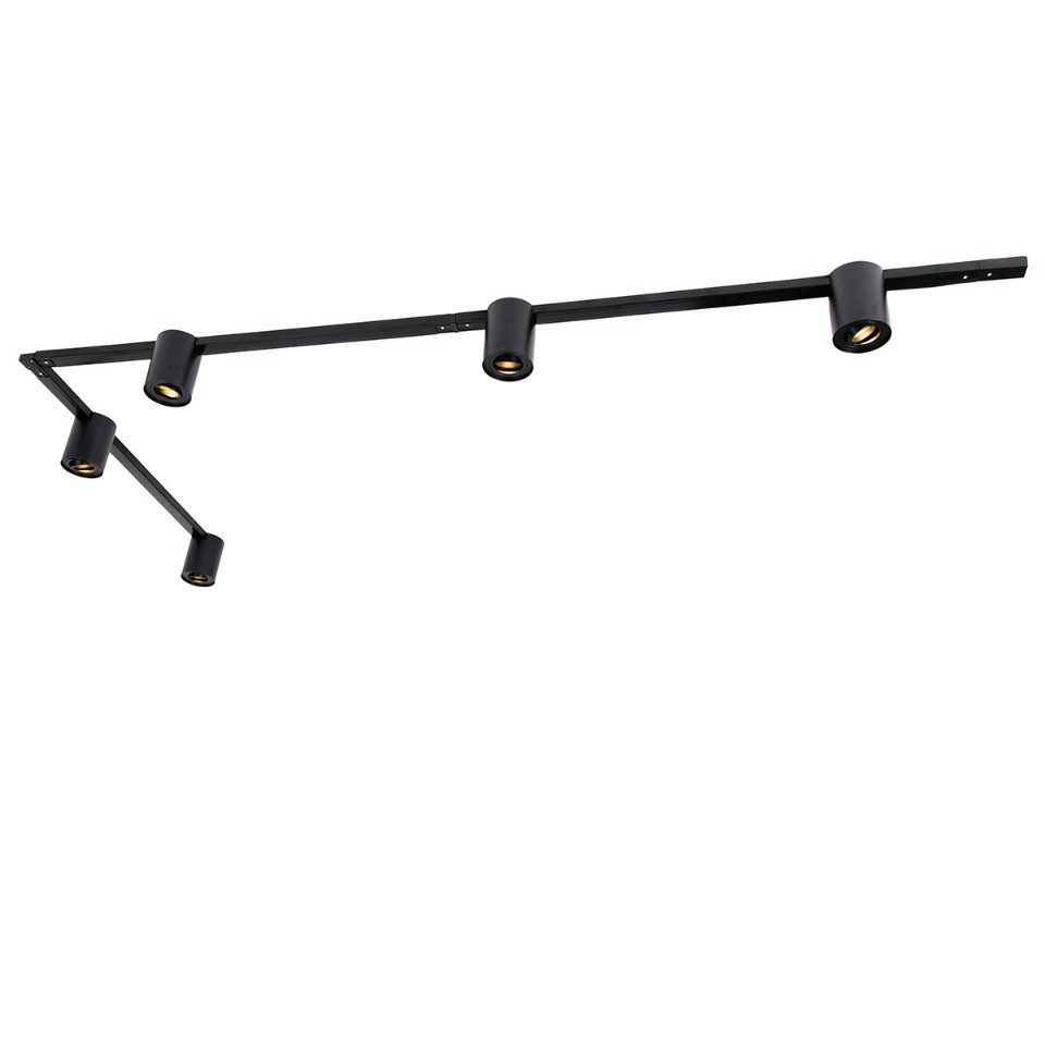 Qazqa Schienensystem-Sets Rondoo up, ohne Leuchtmittel, Warmweiß, QAZQA Schienen­leuchte, gu10, Schwarz, Stahl, Modern