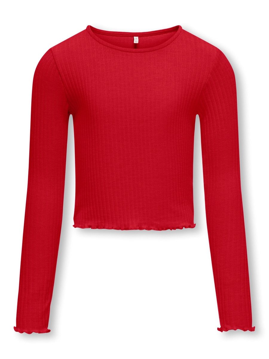 KIDS ONLY Langarmshirt KOGNELLA L/S O-NECK (1-tlg) gerippt