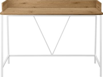 INOSIGN Schreibtisch Jullian (1-St), weißes Gestell aus Metall, Breite 120 cm