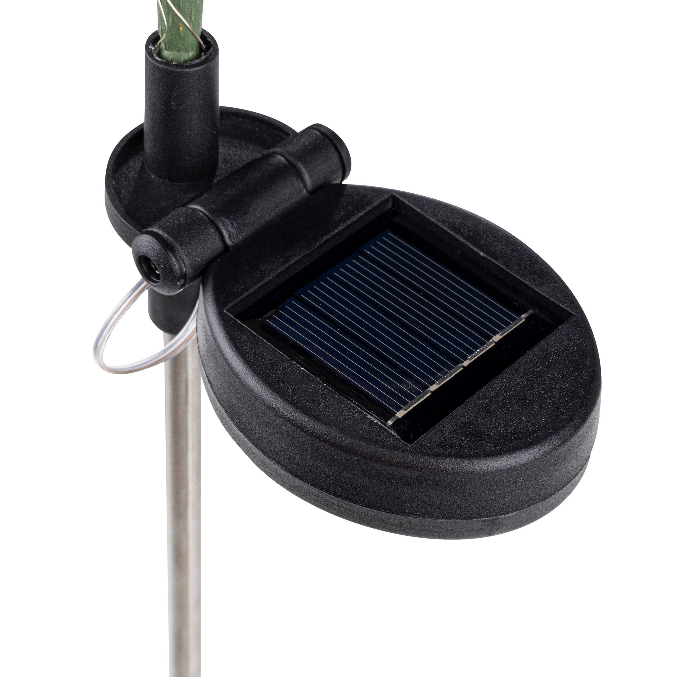 Spetebo Gartenstecker Garten Solarstecker Heidekraut mit 28 LED - 65 cm (Stück, 1-St., Gartenstecker Heidekraut) Deko Gartenstecker warm weiß beleuchtet