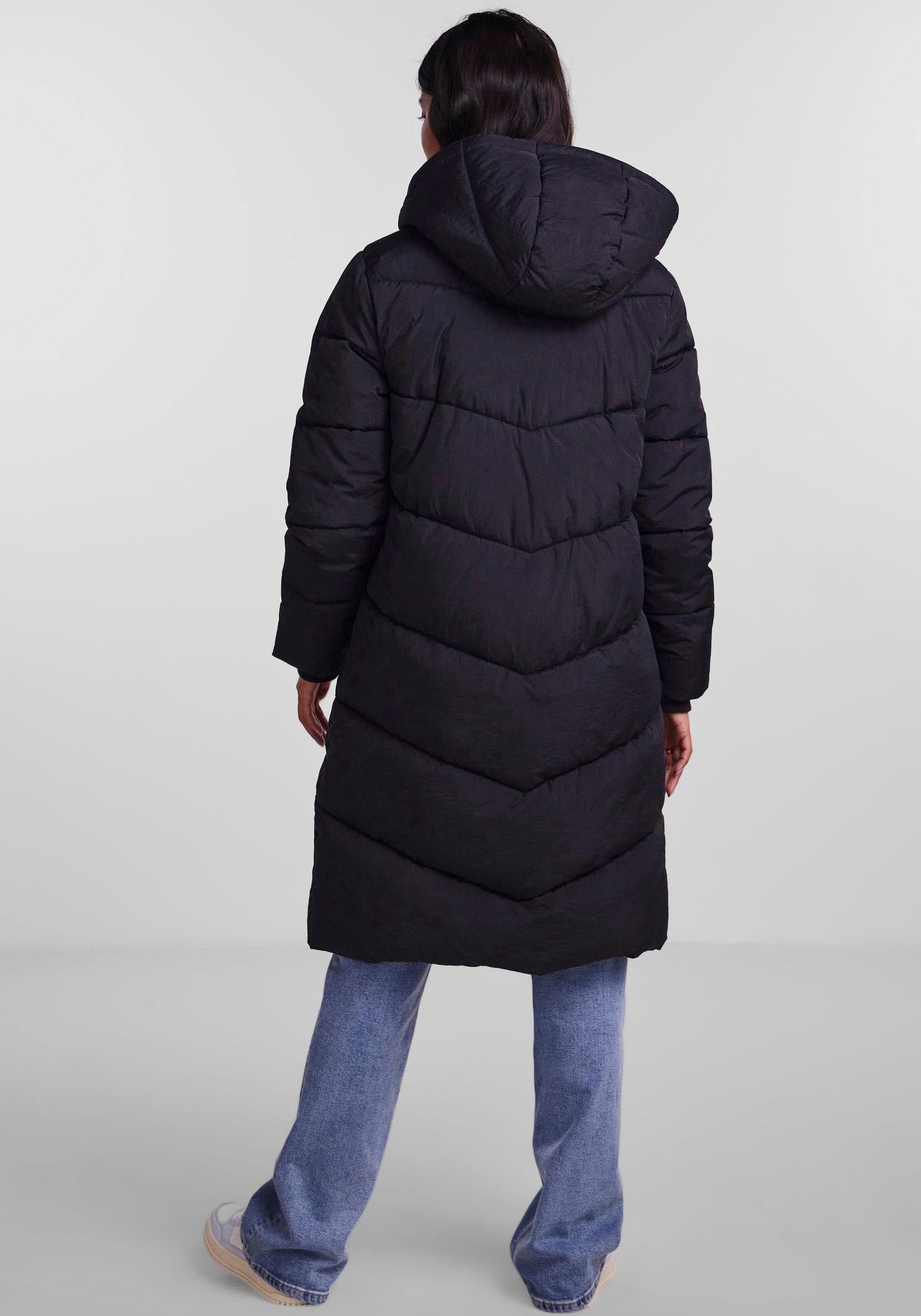 schwarz BC PUFFER JACKET LONG NOOS Steppmantel pieces PCJAMILLA