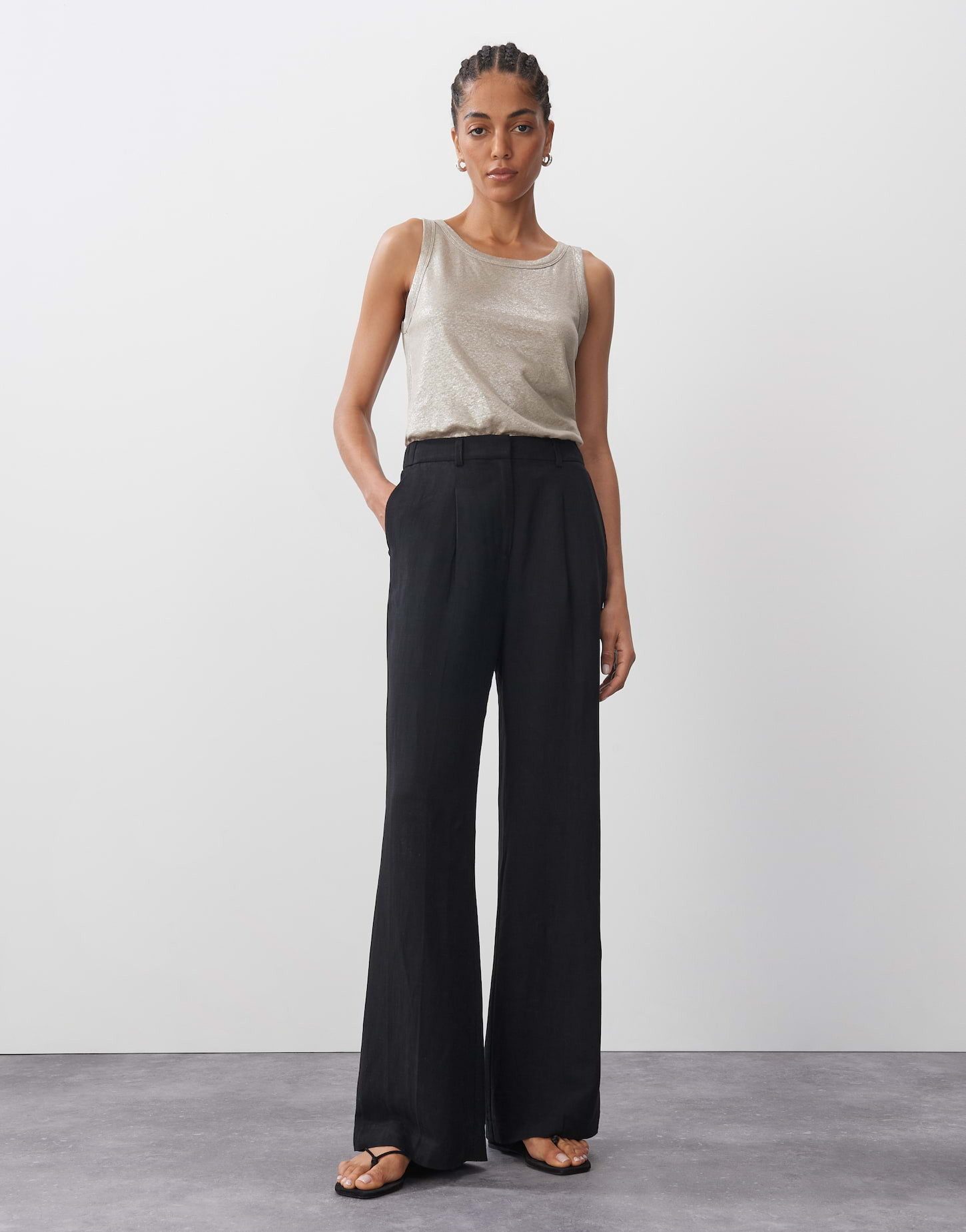 someday Bundfaltenhose Celino detail