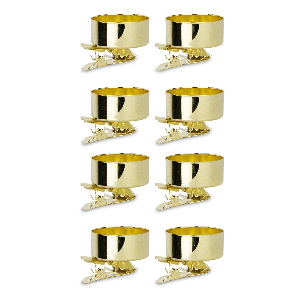 RIFFELMACHER & WEINBERGER Teelicht Teelichtklammern gold 4,8x4x3,5cm 8 Stück