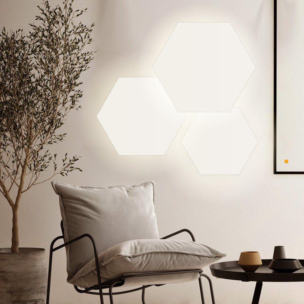 s.luce Wandleuchte LED Wandleuchten Kombination Hive Weiß, Warmweiß