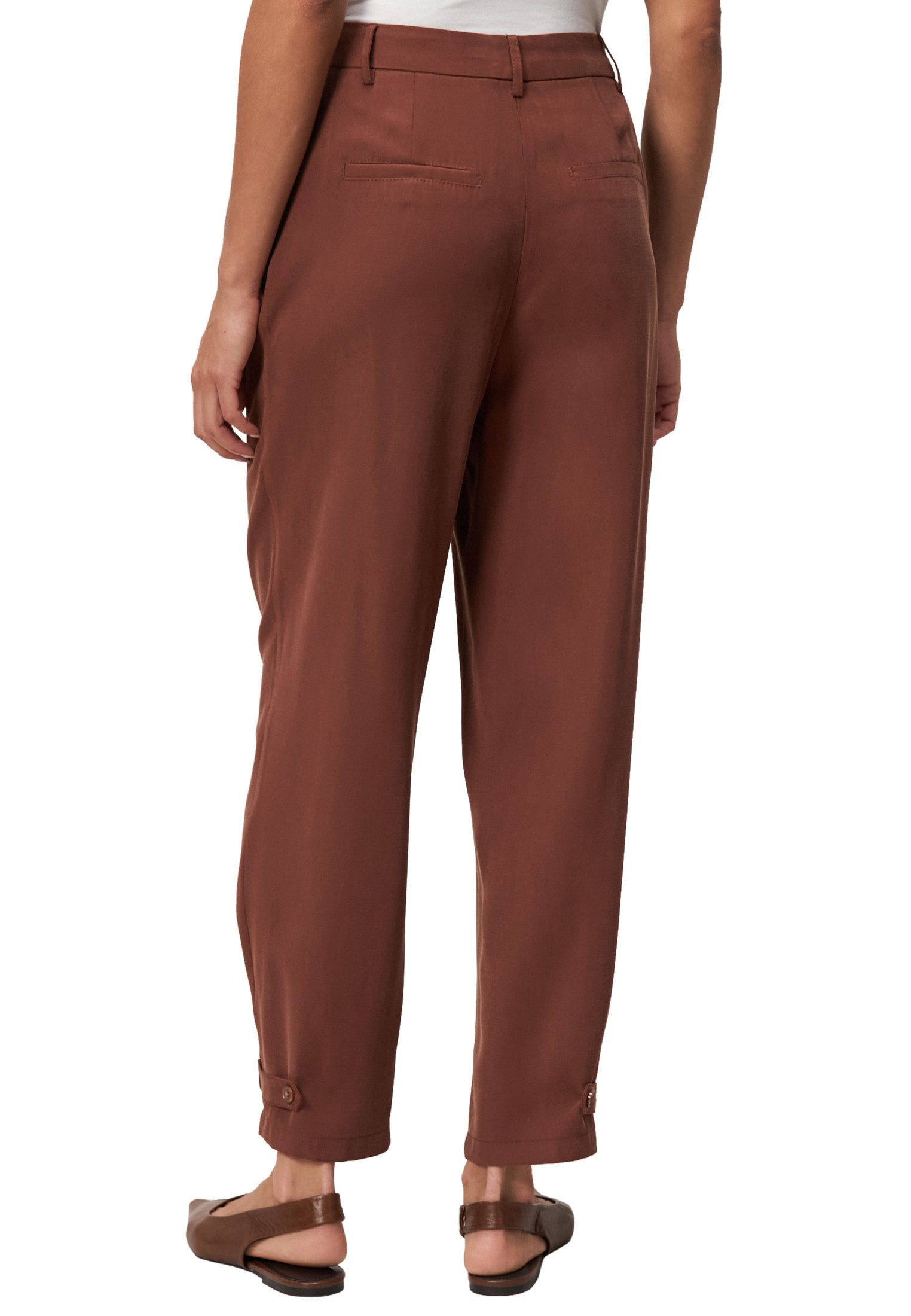 Zero Stoffhose Damen mit schmalem Bein 26 Inch Falten