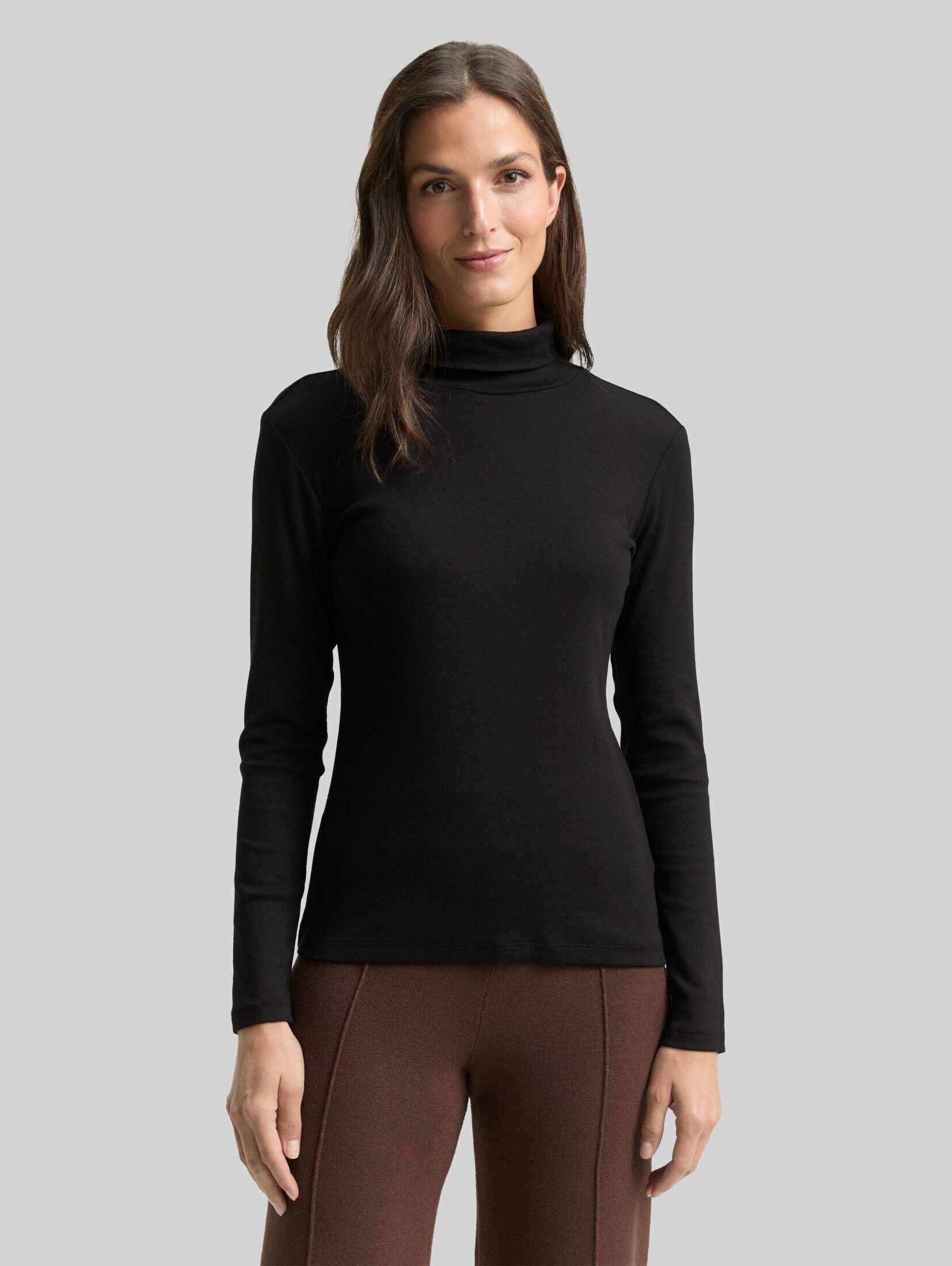 TOM TAILOR Langarmshirt T-Shirt Langarmshirt mit Rollkragen