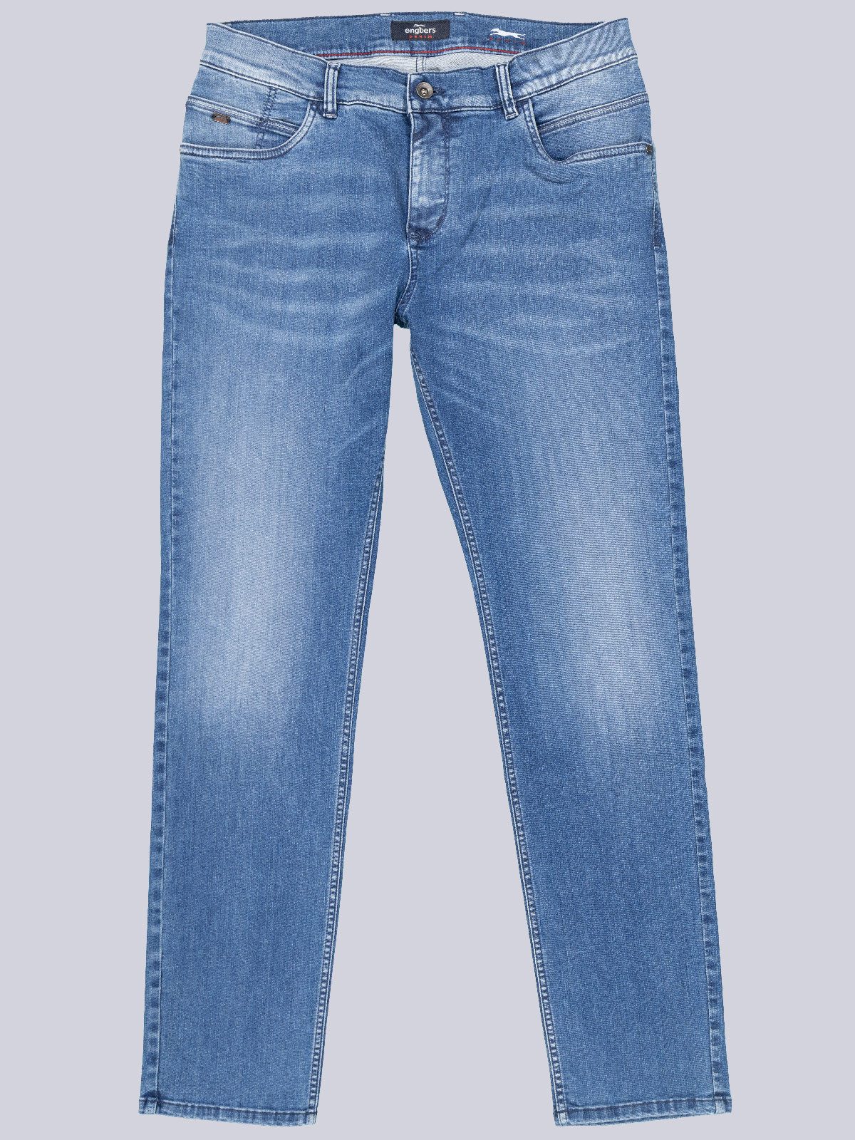 5-Pocket-Jeans Herren Jeans regular, Hellblau