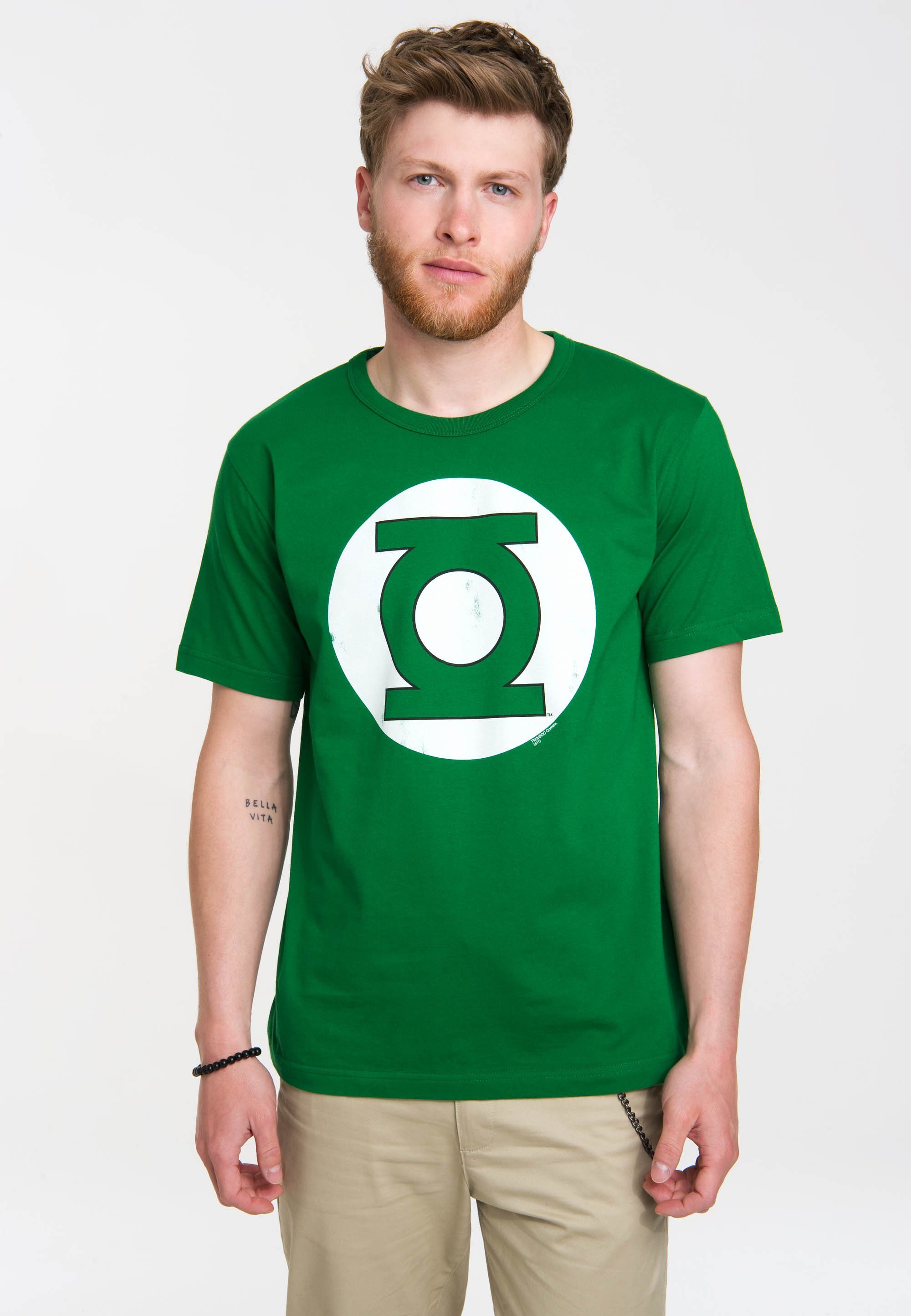 LOGOSHIRT T-Shirt Green Lantern Logo - DC - My Power mit coolem Print