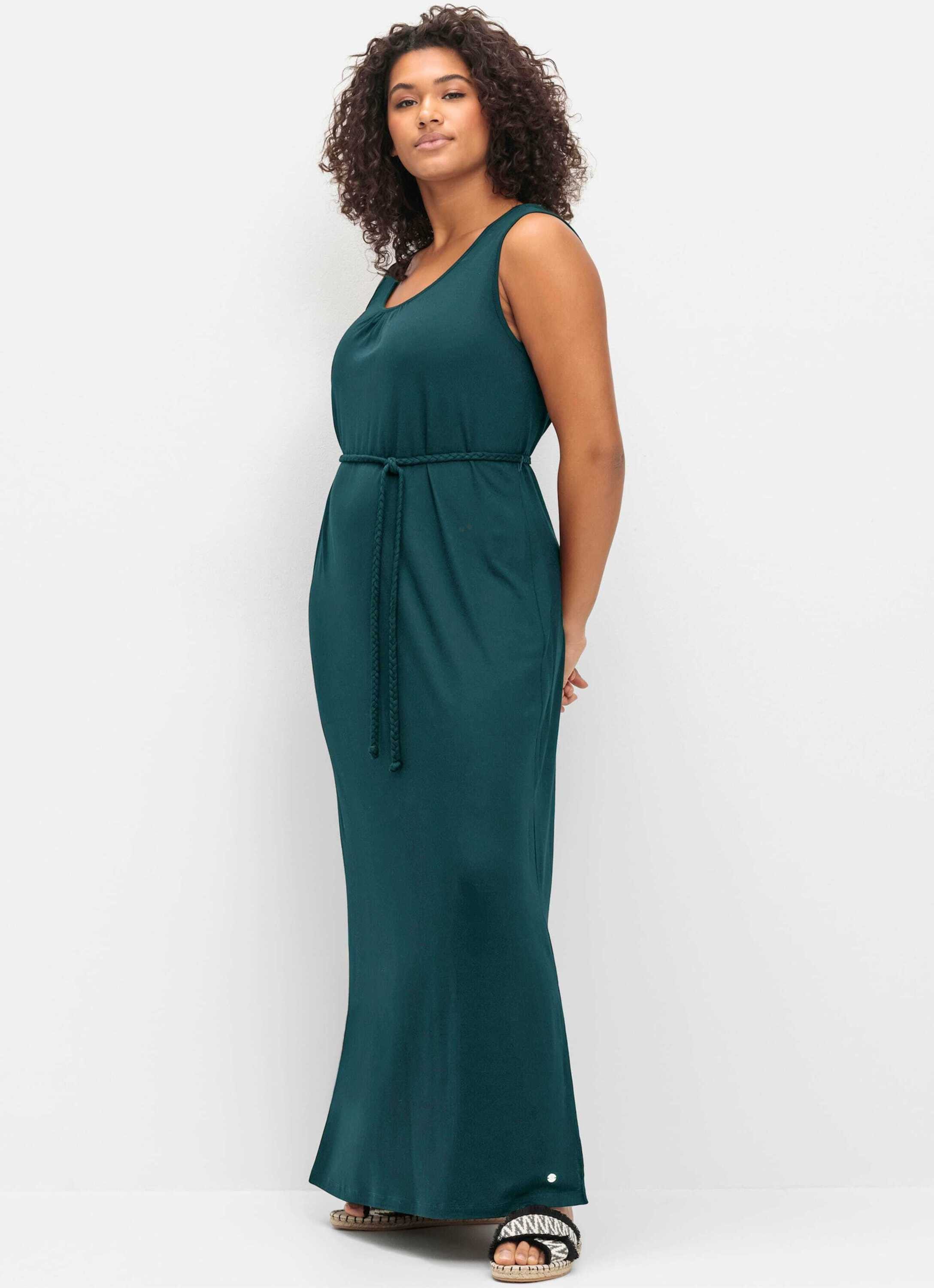 Sheego Strandkleid Maxikleid Ärmellos