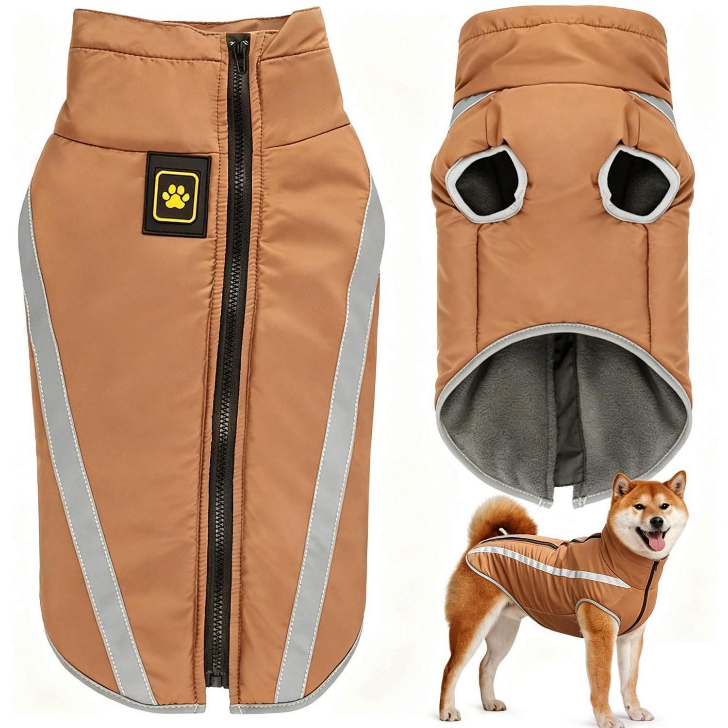 LuxusKollektion Hundemantel Hundemantel Winter Warm Braun