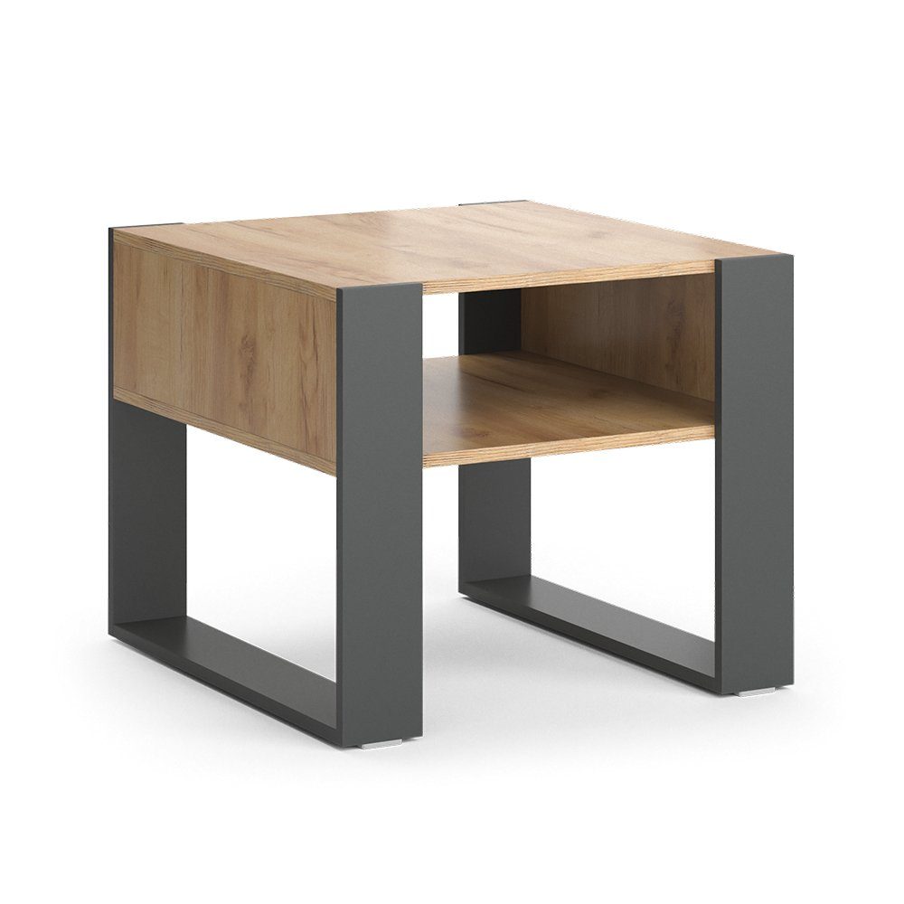 Vicco Couchtisch, Anthrazit/Goldkraft Eiche, 59.2 x 50.6 cm günstig online kaufen