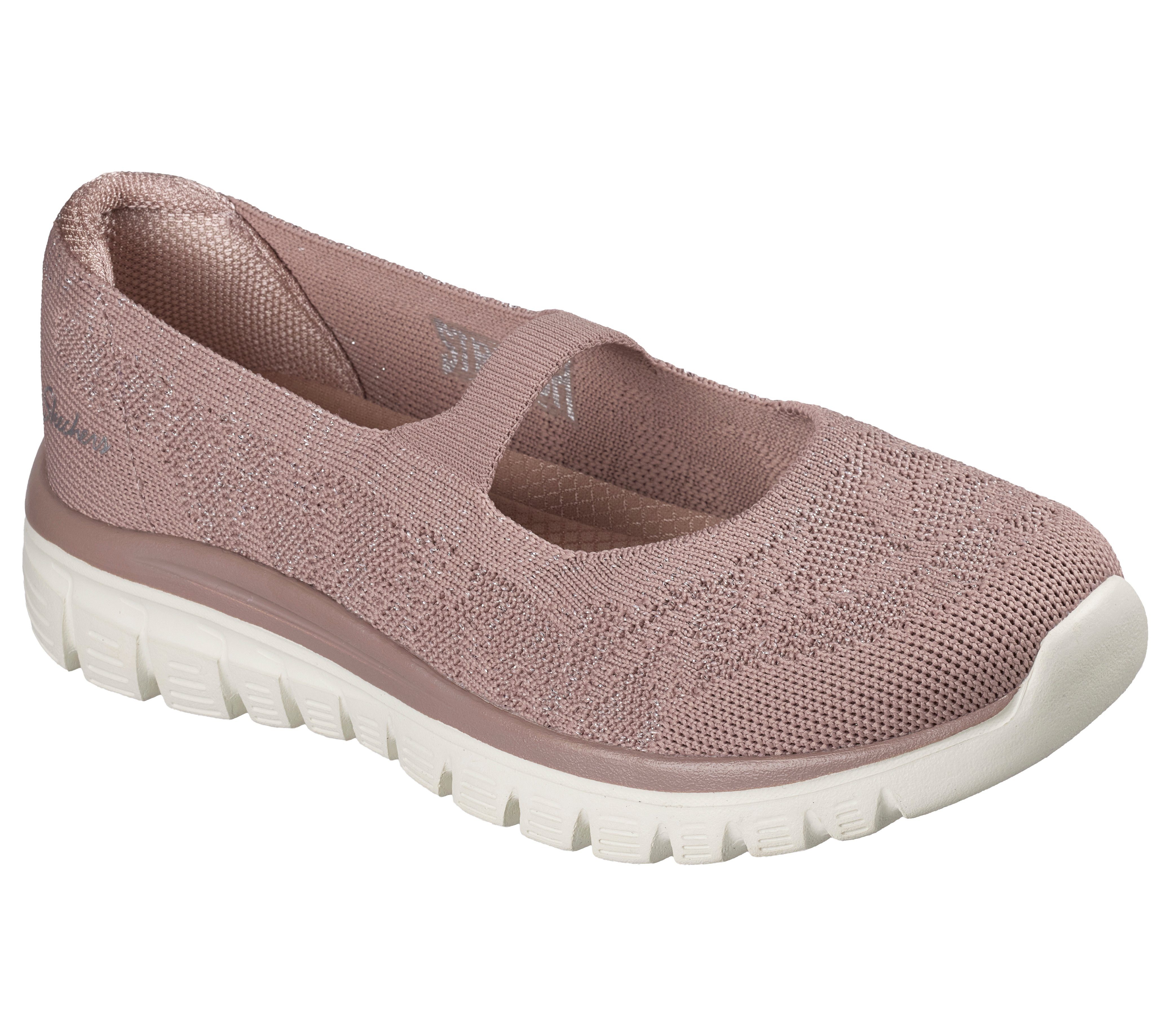 Skechers GRACEFUL Ballerina Freizeitschuh, Schlupfschuh, Slipper mit Stretch-Fit