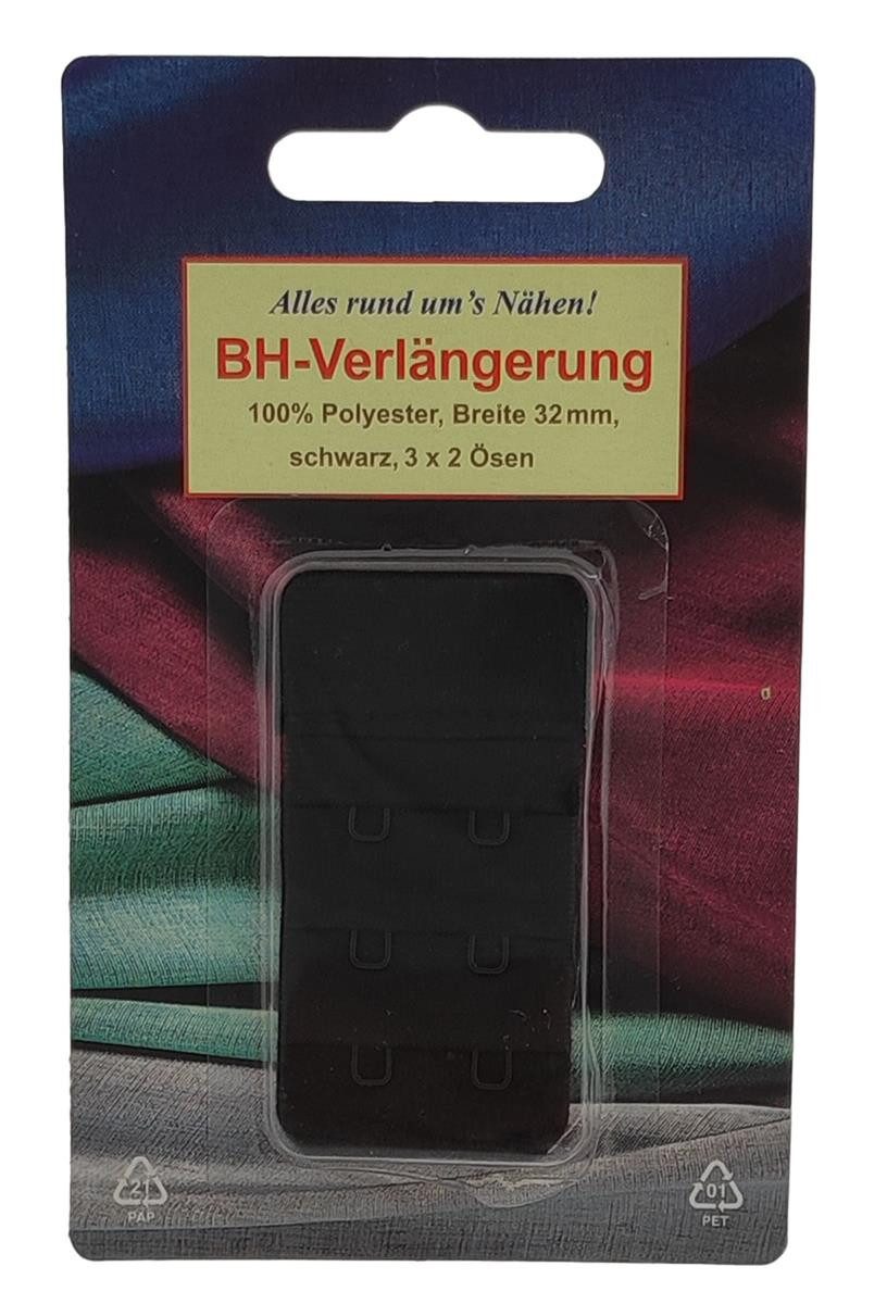 Zettl GmbH BH-Verlängerung BH-Verlängerung 2-reihig, 32 mm, schwarz, 1 Stk (Stück, 1 St), BH-Verlängerung BH-Extender BH-Verlängerungsstück BH-Erweiterung B