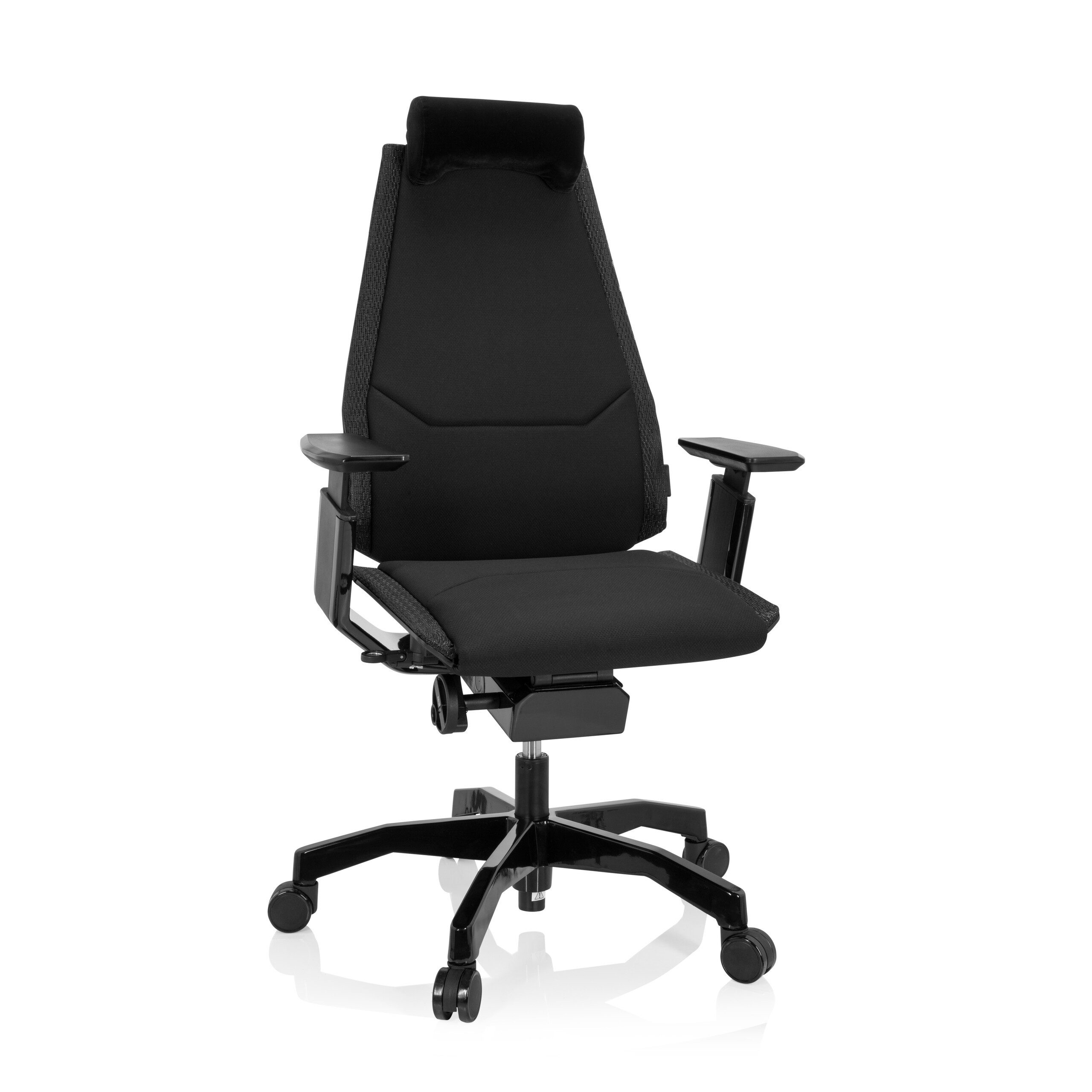 Drehstuhl High End Bürostuhl GENIDIA BLACK Stoff