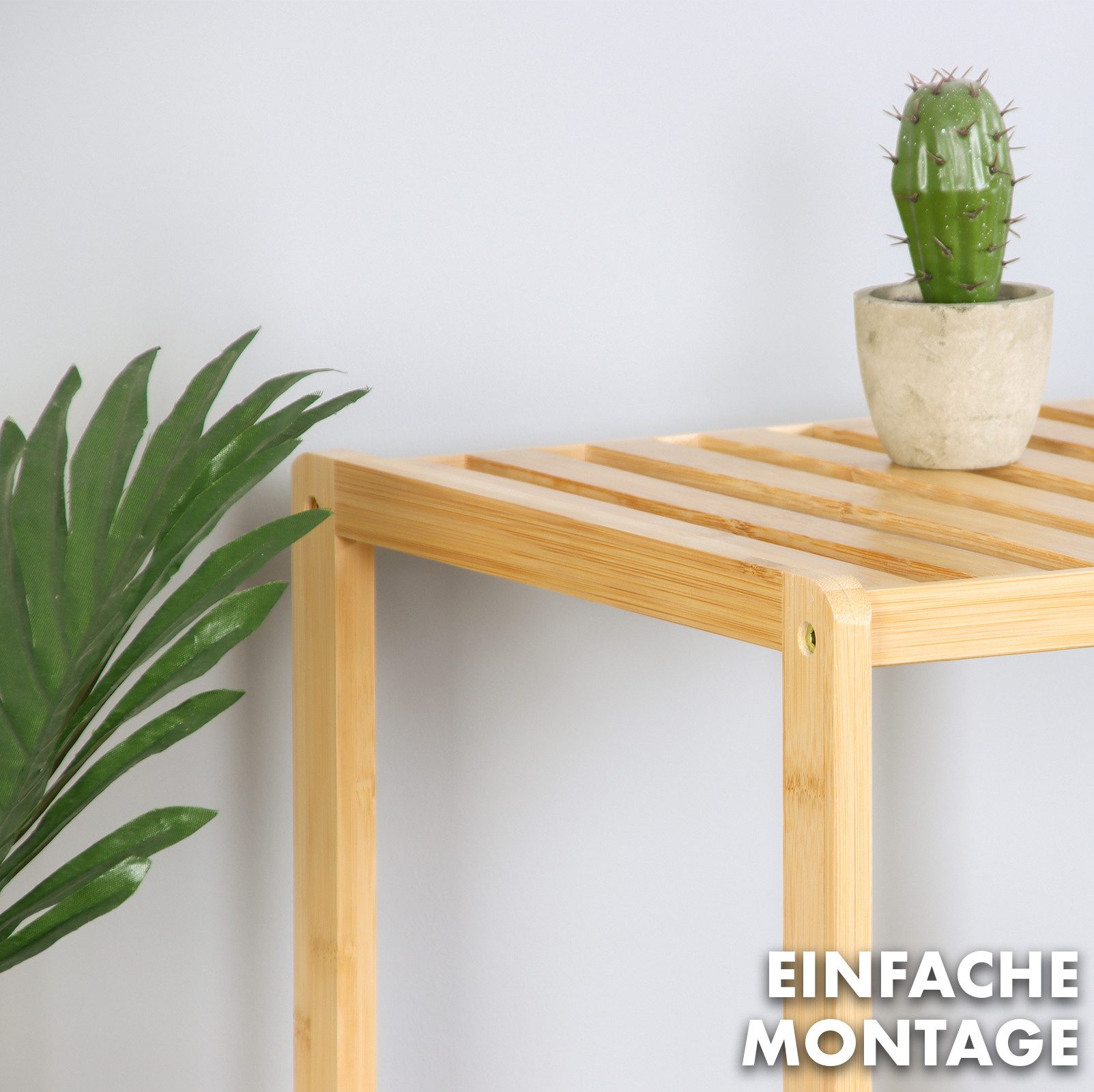 Floordirekt Standregal aus Bambus Lowa, Kreativen Anordnung Ihrer Wohnaccessoires, Verfügbar in 3 Größen – Bild 3 von 5