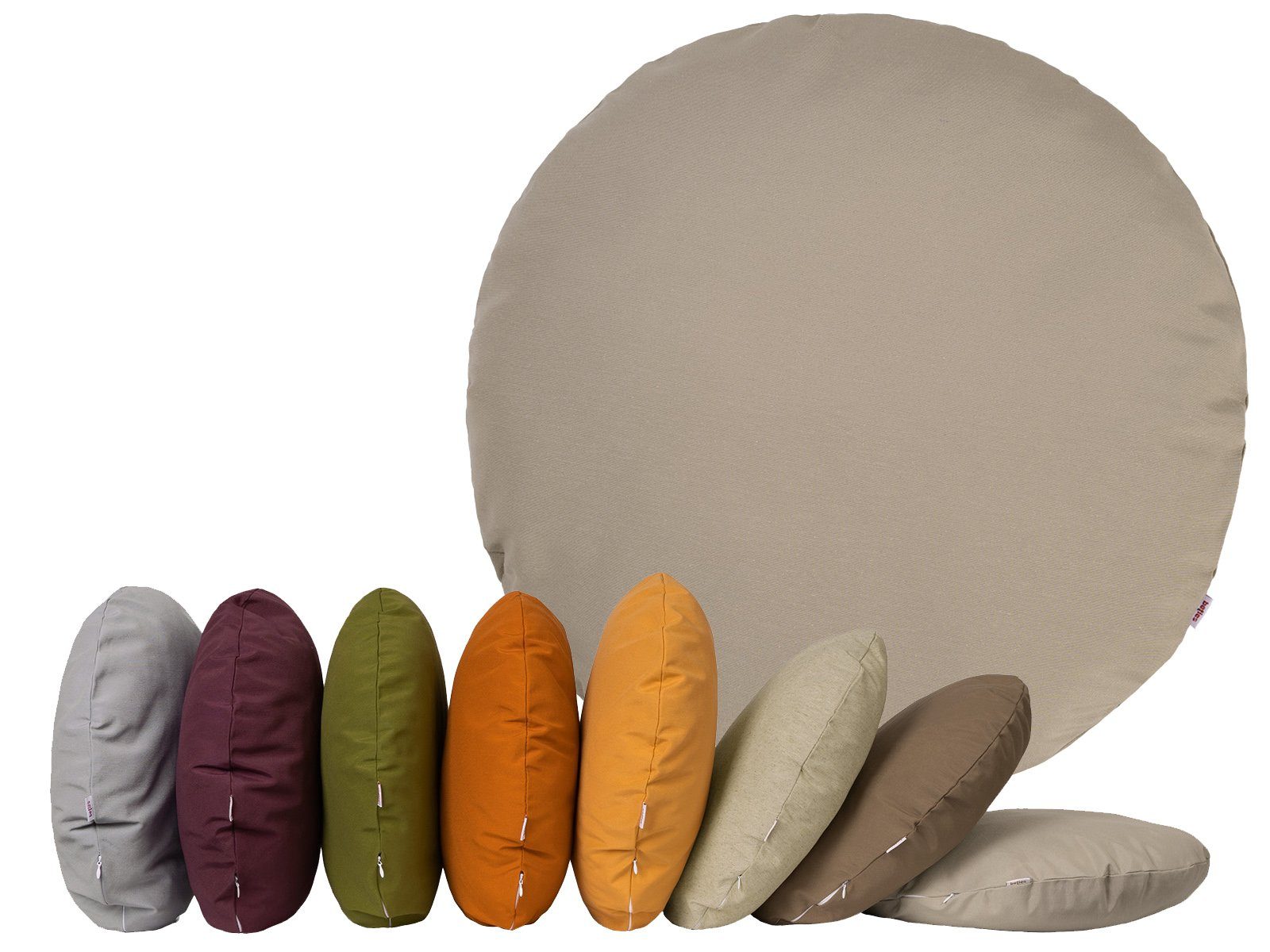 beties Kissenhülle Wunschton, (1 Stück), runder Kissenbezug 80 cm melange-b günstig online kaufen