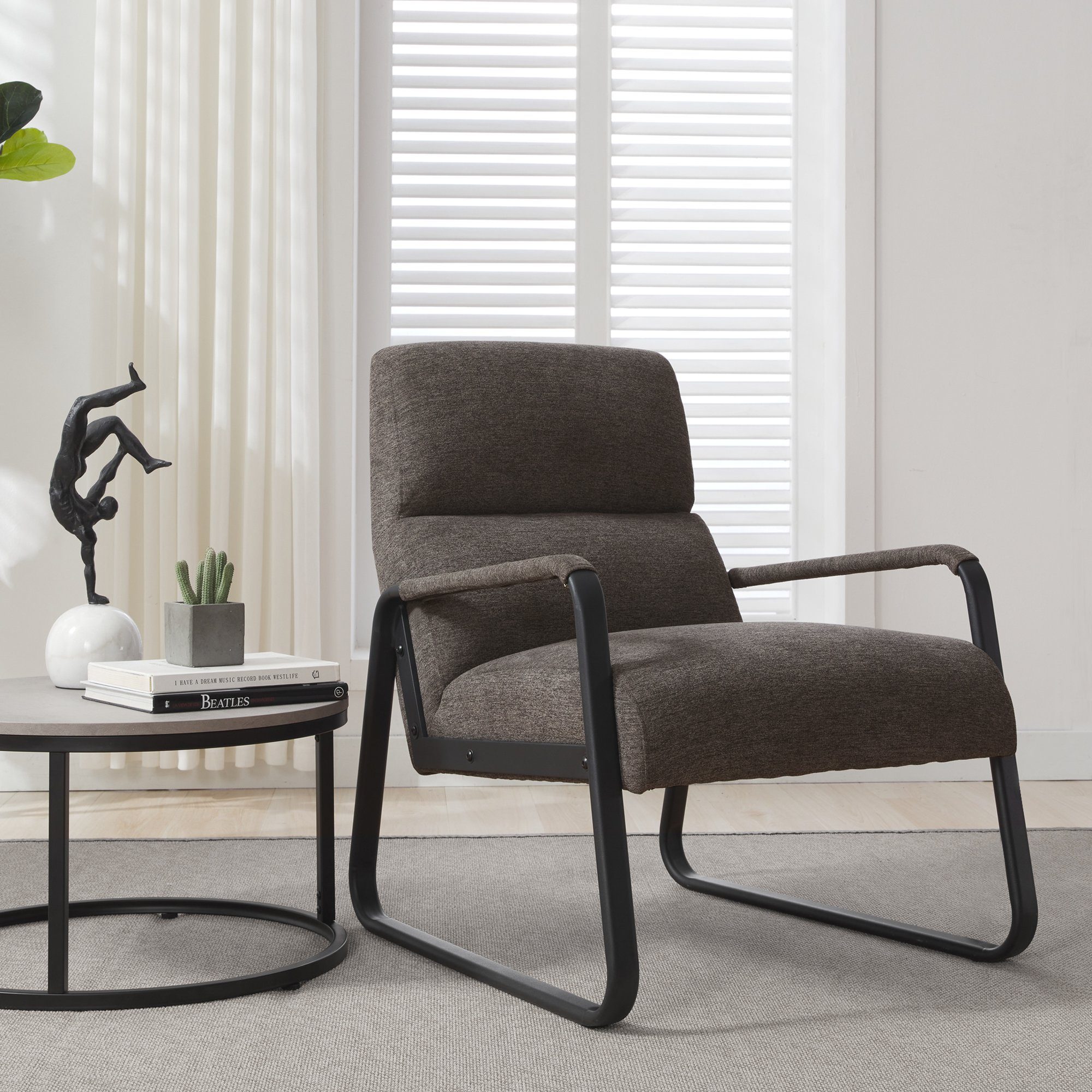HomeGuru Loungesessel moderner Sessel, Relaxsessel Wohnzimmer, (1-St., Braun für Fernsehsessel Packung) Lesesessel
