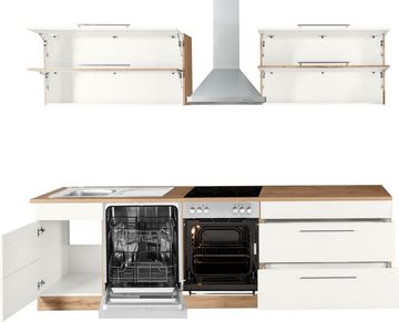 Kochstation Küchenzeile KS-Wien, Breite 270 cm, wahlweise mit E-Geräten