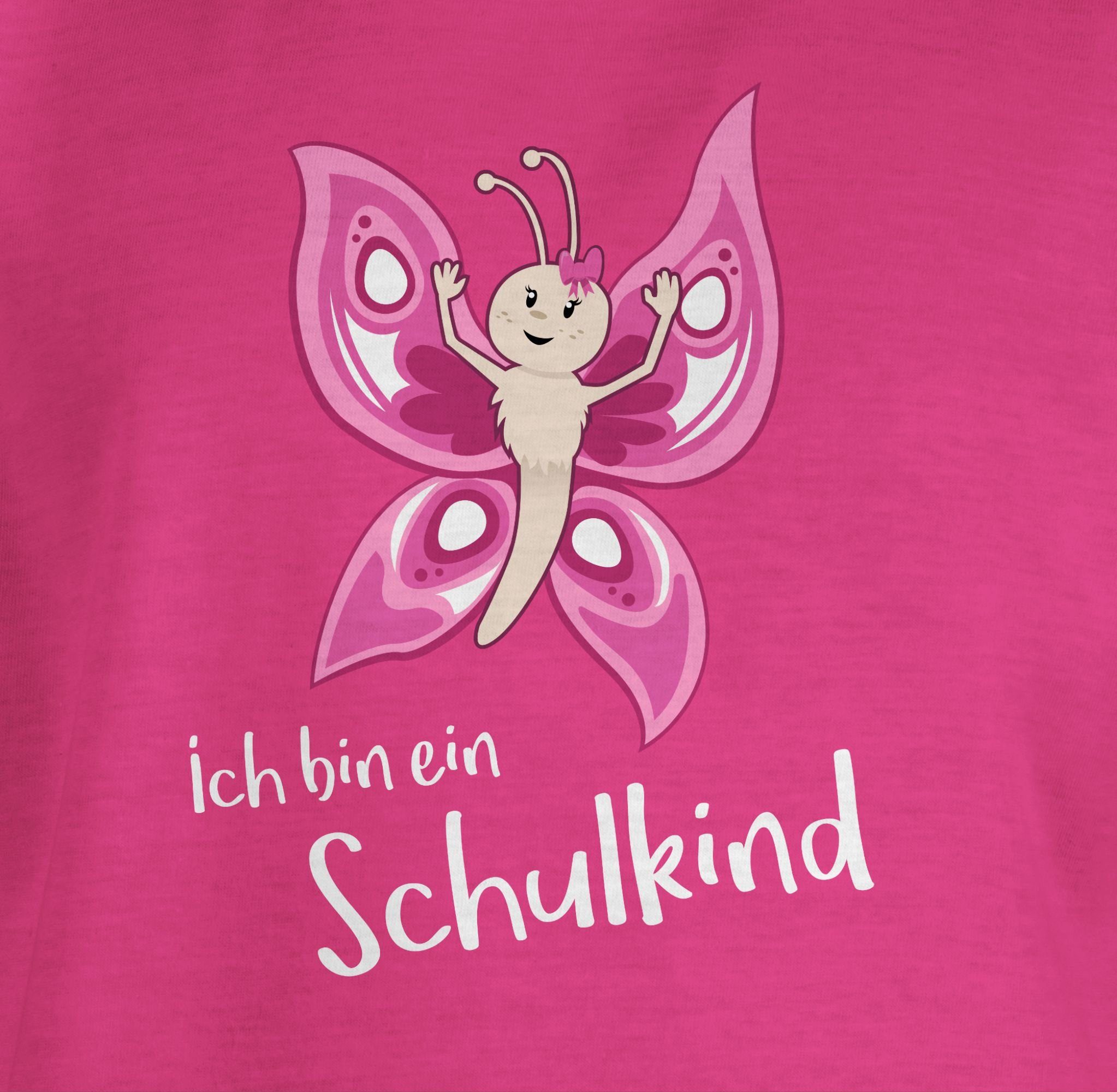 Shirtracer T-Shirt Ich bin ein Schulkind Schmetterling Einschulung Mädchen