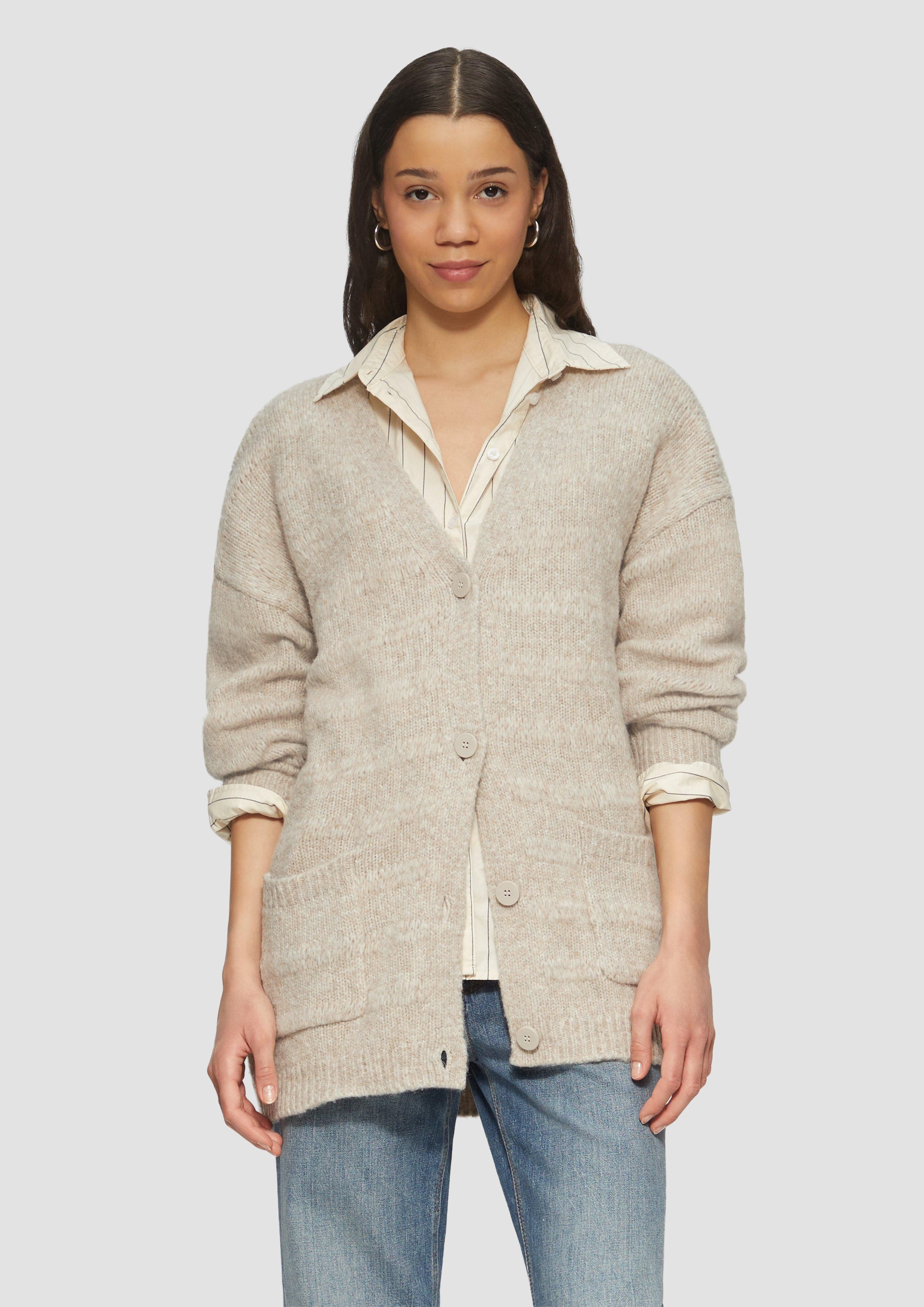 Funktionsjacke Weiche Strickjacke mit dezenter Struktur