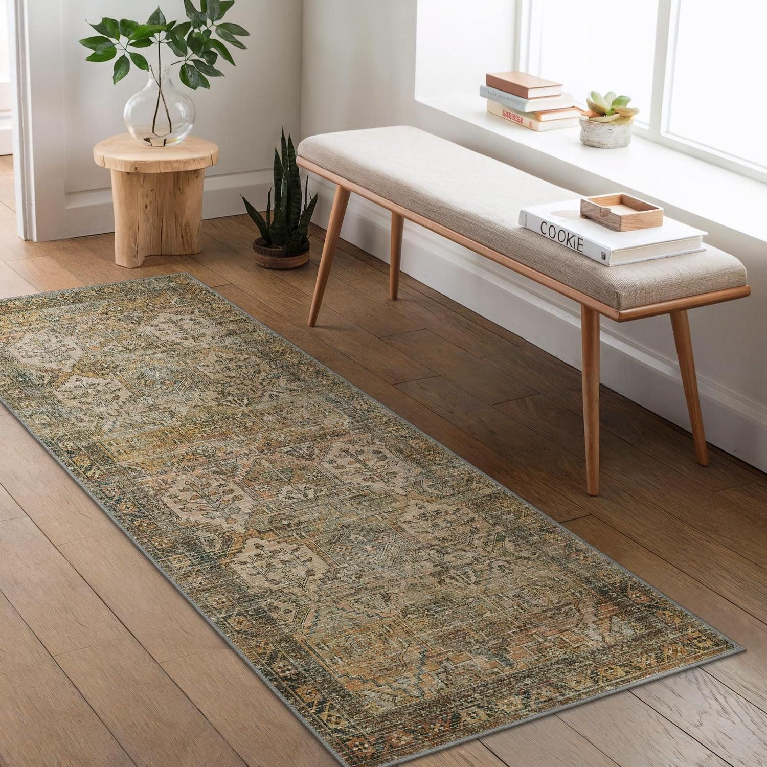 LuxusKollektion Läufer Läufer 80x150cm Dunkelbraun Vintage, rechteckig, Höhe: 5 mm