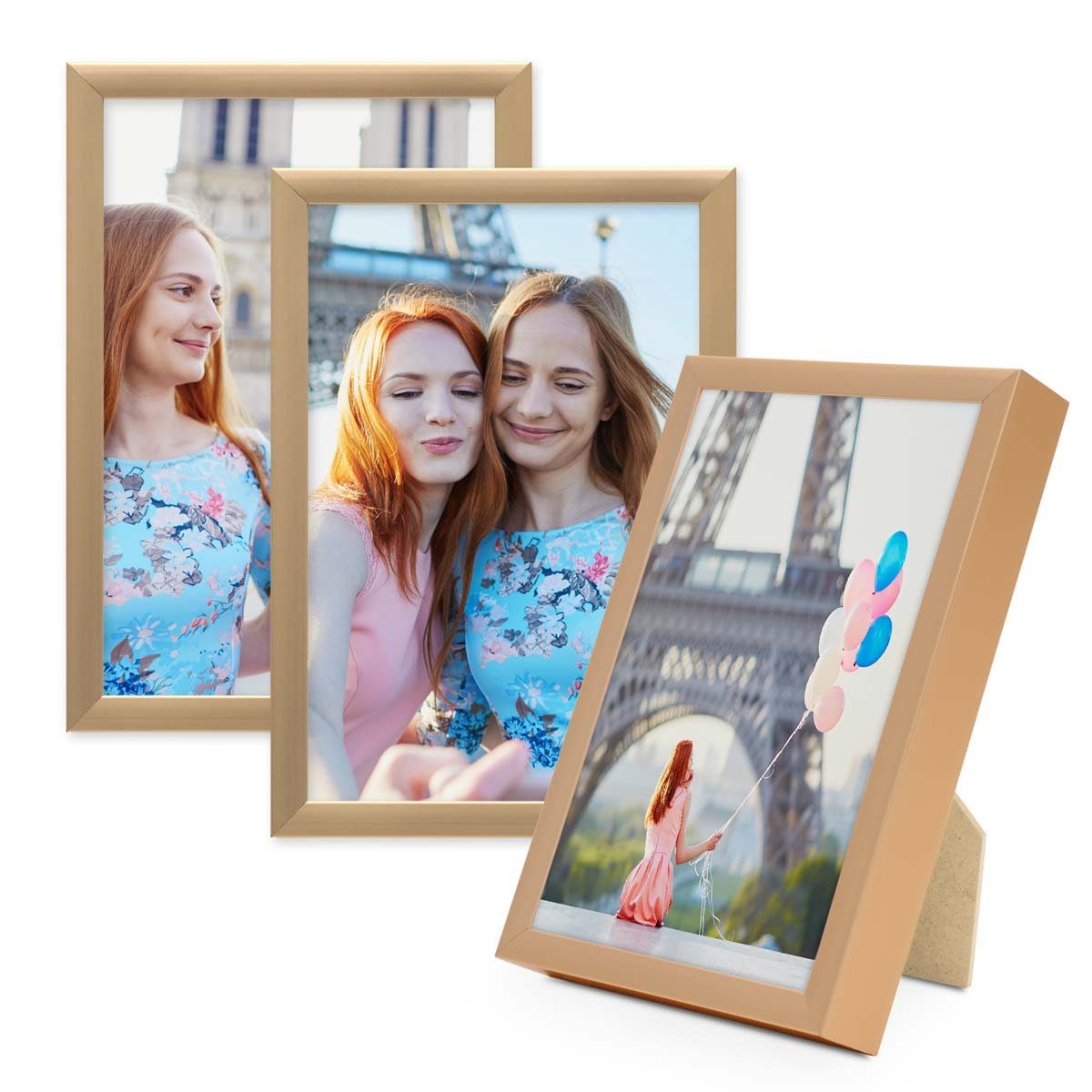 PHOTOLINI Bilderrahmen 3er Set Aluminium Modern günstig online kaufen