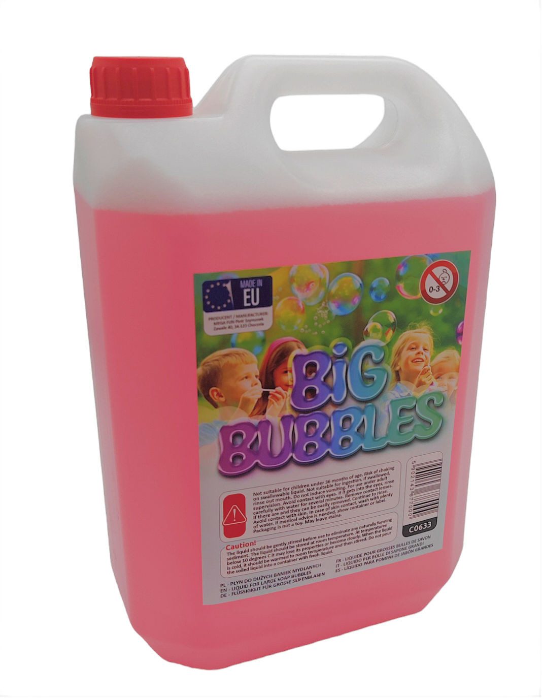 COIL Seifenblasenspielzeug Seifenblasenflüssigkeit, große Seifenblasen, Nachfüllkanister 5l, Blasendurchmesser über 2 Meter