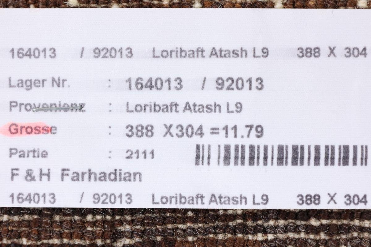 Handgeknüpfter Moderner, Höhe: Loribaft Orientteppich mm 12 305x389 Atash Trading, Perser rechteckig, Gabbeh Nain