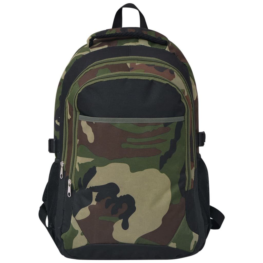 Camouflage Rucksack 40 Tarnfarbe L und Schwarz vidaXL Schulrucksack