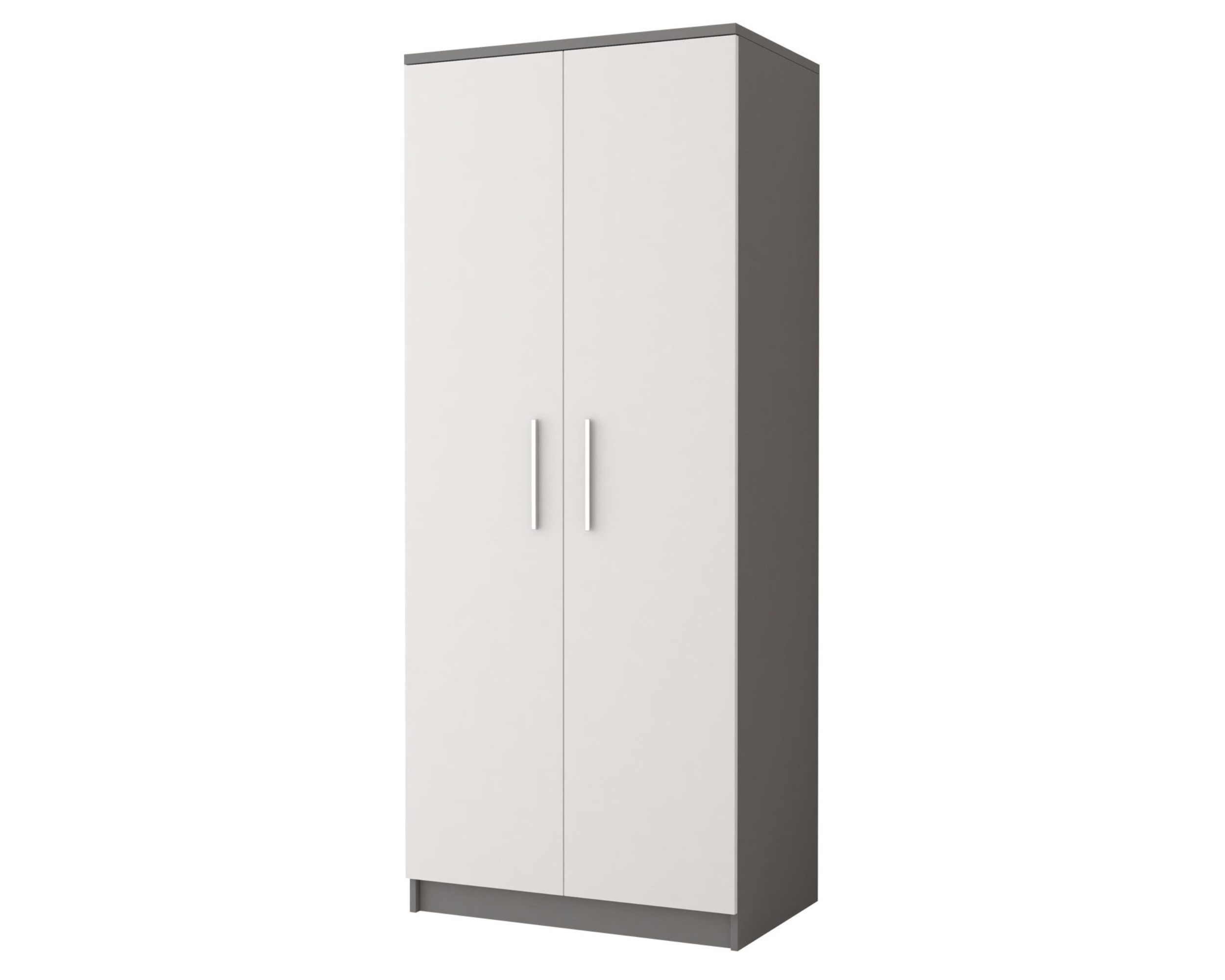 Deine Möbel 24 Kinderkleiderschrank OLMO 06 Jugendzimmer Jugendmöbel in Weiß Weiß/Grau Weiß/Sonoma (Set, 1-St., Set)