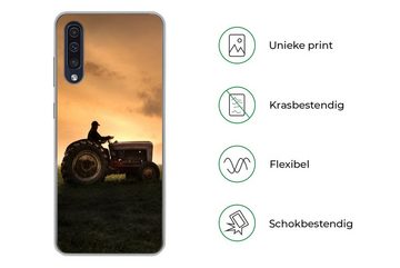 MuchoWow Handyhülle Traktor - Landwirt - Nebel, Handyhülle Samsung Galaxy A50, Smartphone-Bumper, Print, Handy