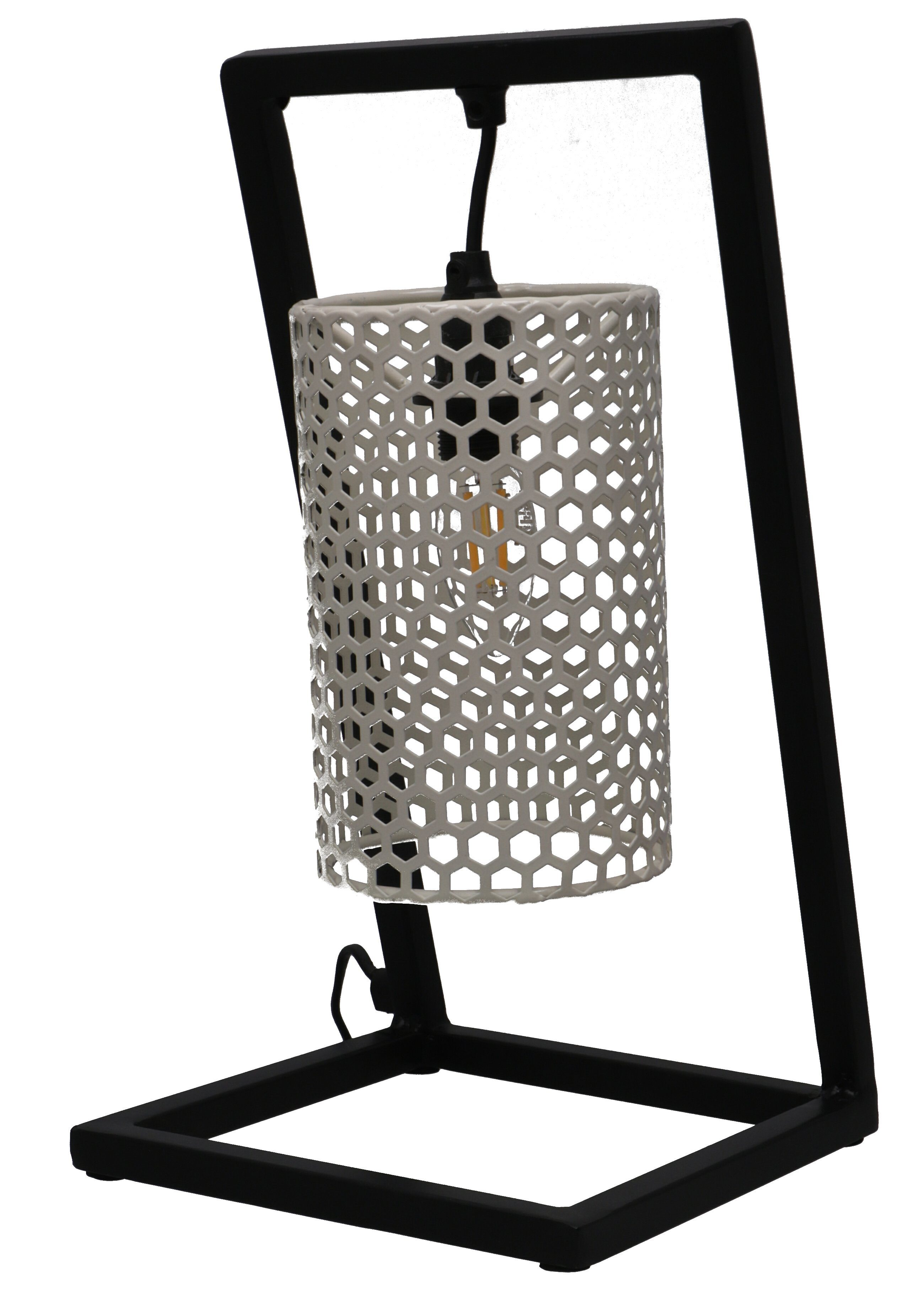 Guru-Shop Tischleuchte Tischlampe, handgemacht aus Metall und Jute -.., Leuchtmittel nicht inklusive