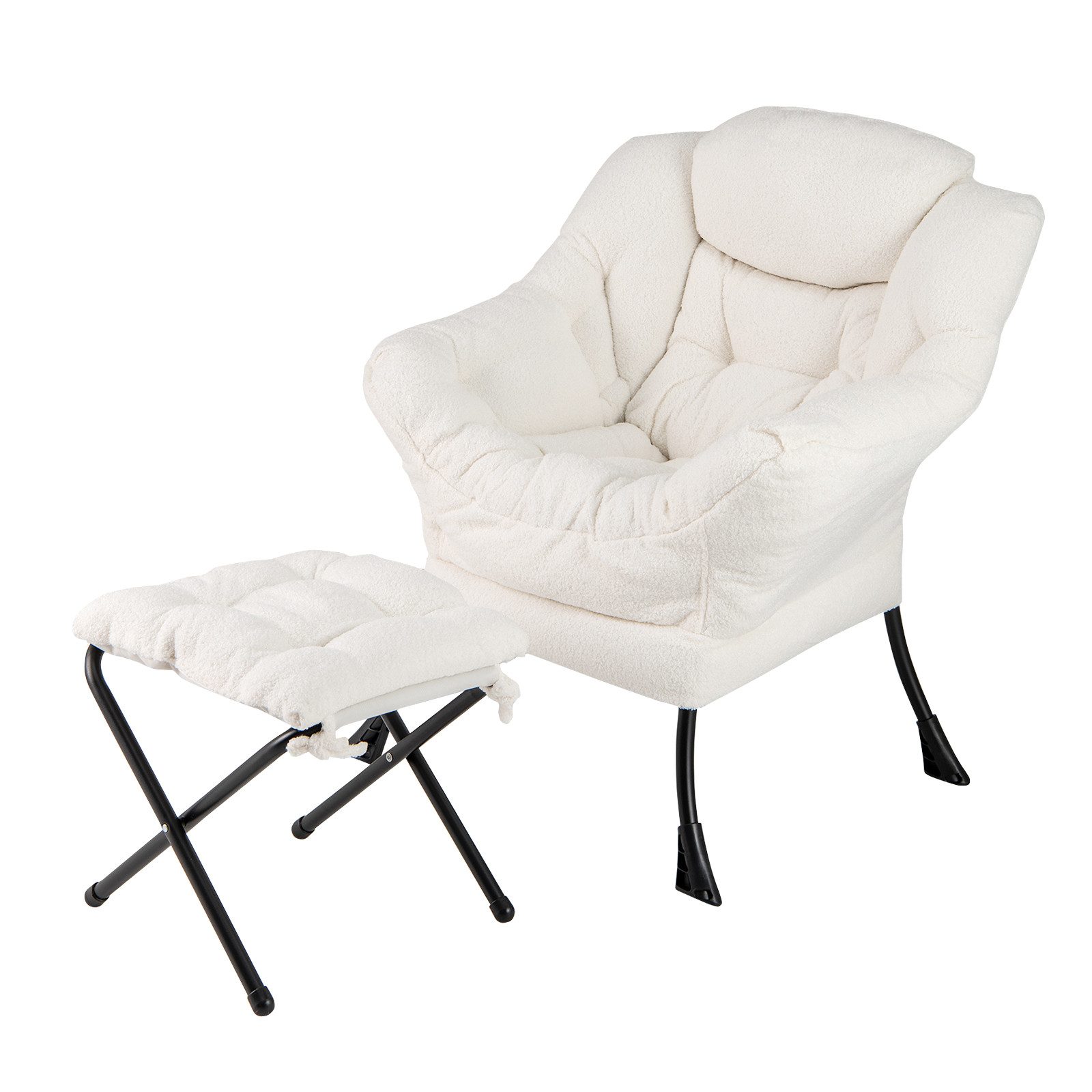 COSTWAY Relaxsessel (2-St), Ohrensessel mit Hocker, günstig online kaufen