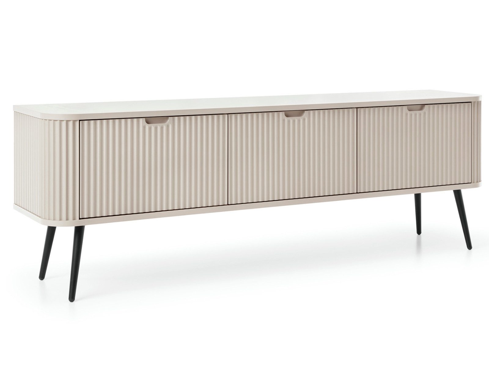 yourhouse24 Lowboard Zova RTV-168 TV-Schrank geriffelt, abgerundet günstig online kaufen