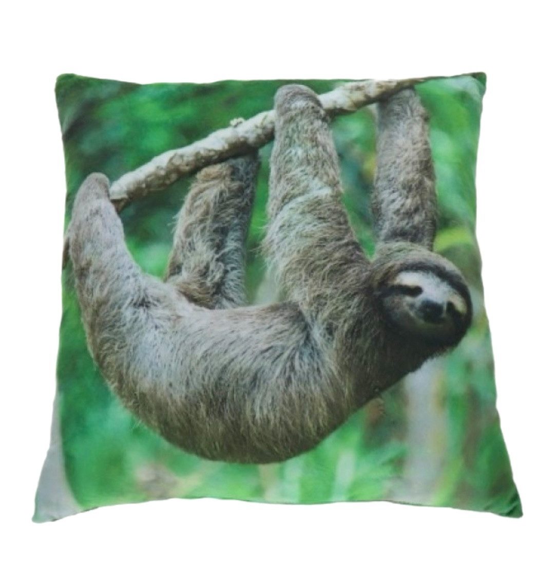 Cornelißen Kuscheltier Plüschkissen Faultier 35 x 35 cm Foto Tierkissen