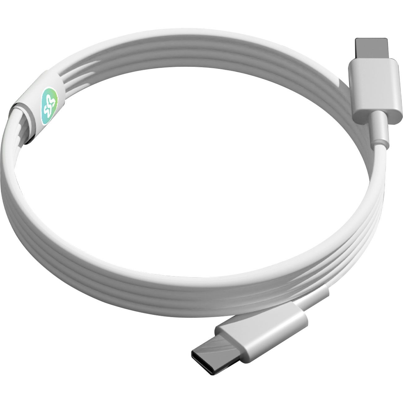 shop'n smile ideoon USB-C Ladekabel Weiß (1,5m), Schnellladekabel für Smartphone & Laptop USB-Kabel, (150 cm), 1,5m USB-C Ladekabel: 20W Power Delivery Schnellladen & flexibles TPE
