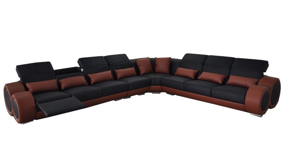 JVmoebel Ecksofa Design Eck Couch Polster Sofa Leder Sitz Moderne Sofas Sitz Couchen, Made in Europe